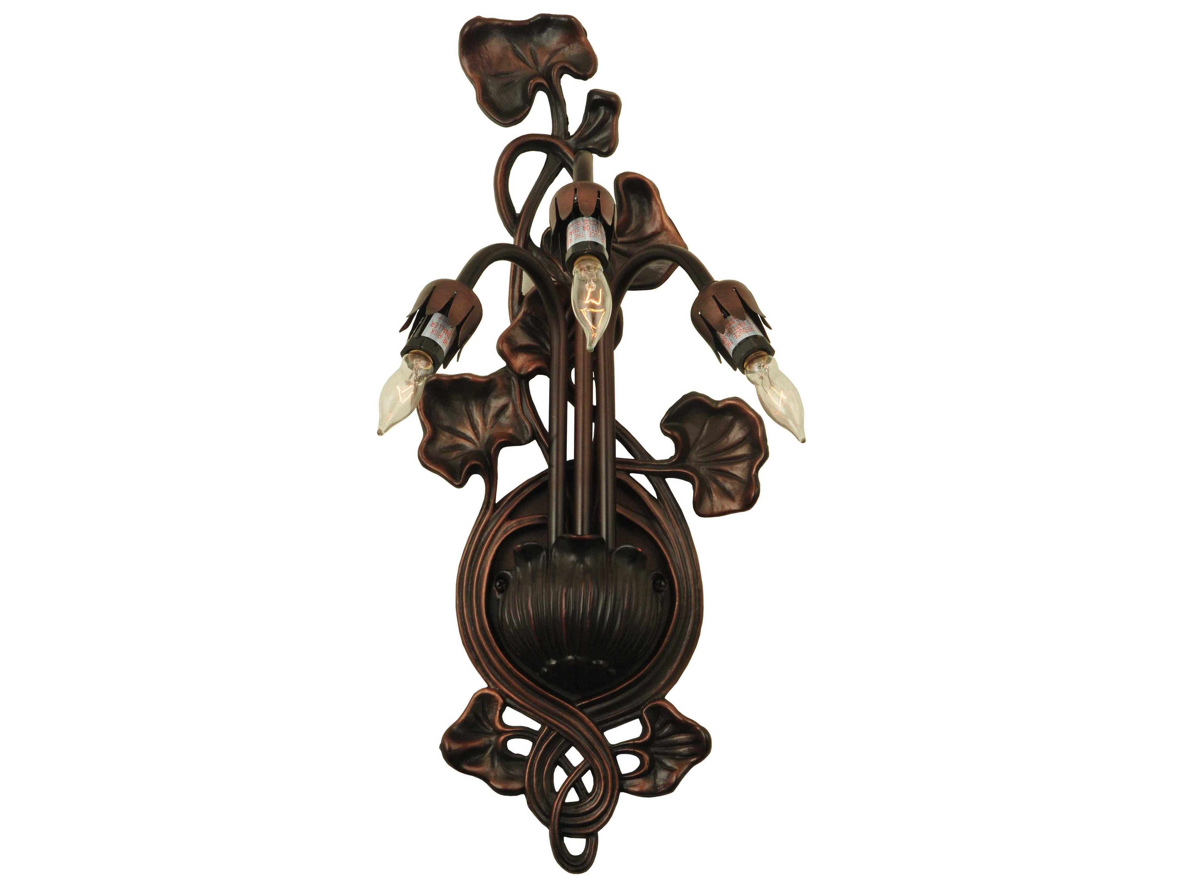 Meyda Pond Lily 3 - Light Wall Sconce