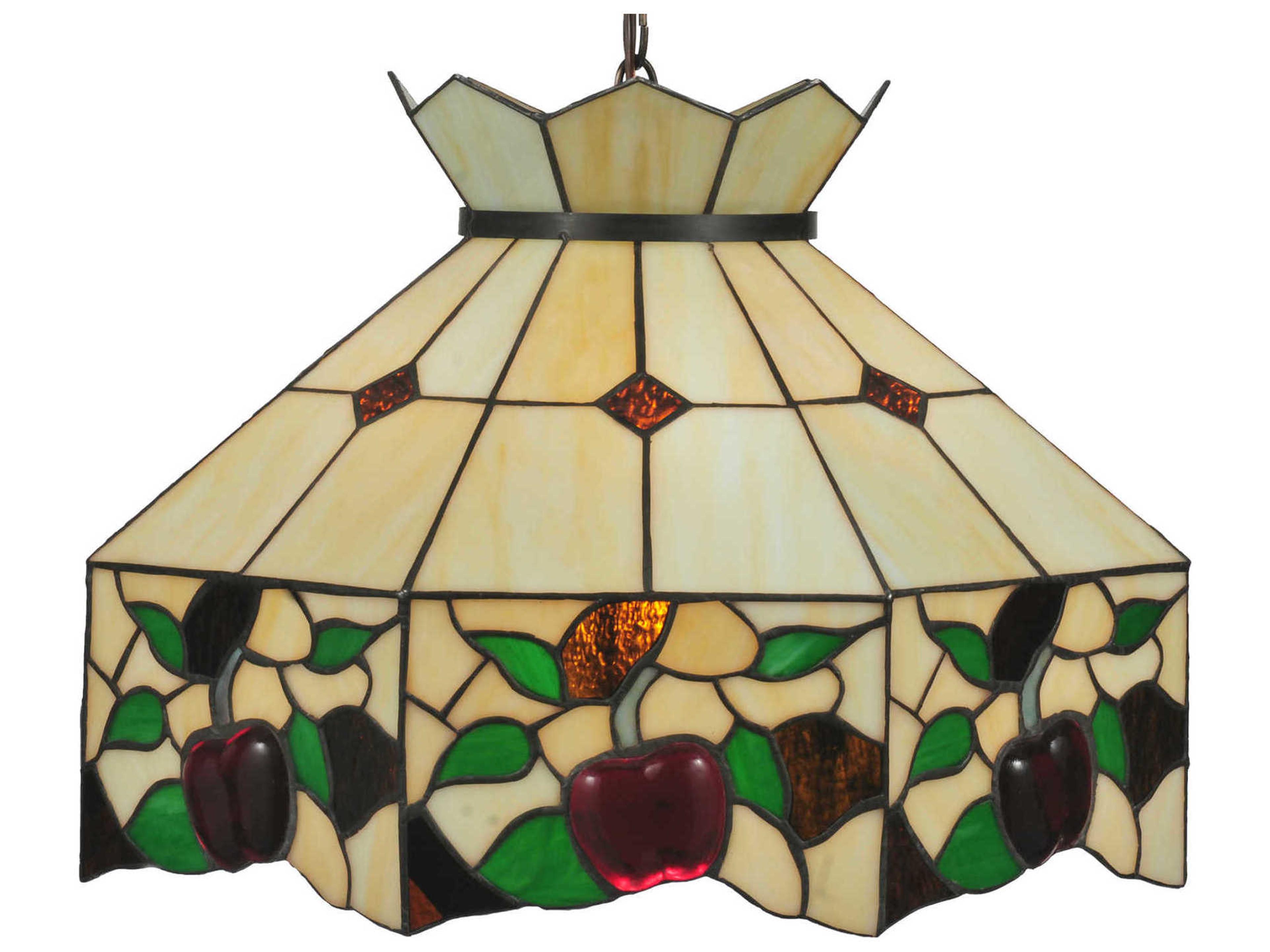 Meyda Tiffany 3-Light Brown Geometric Pendant
