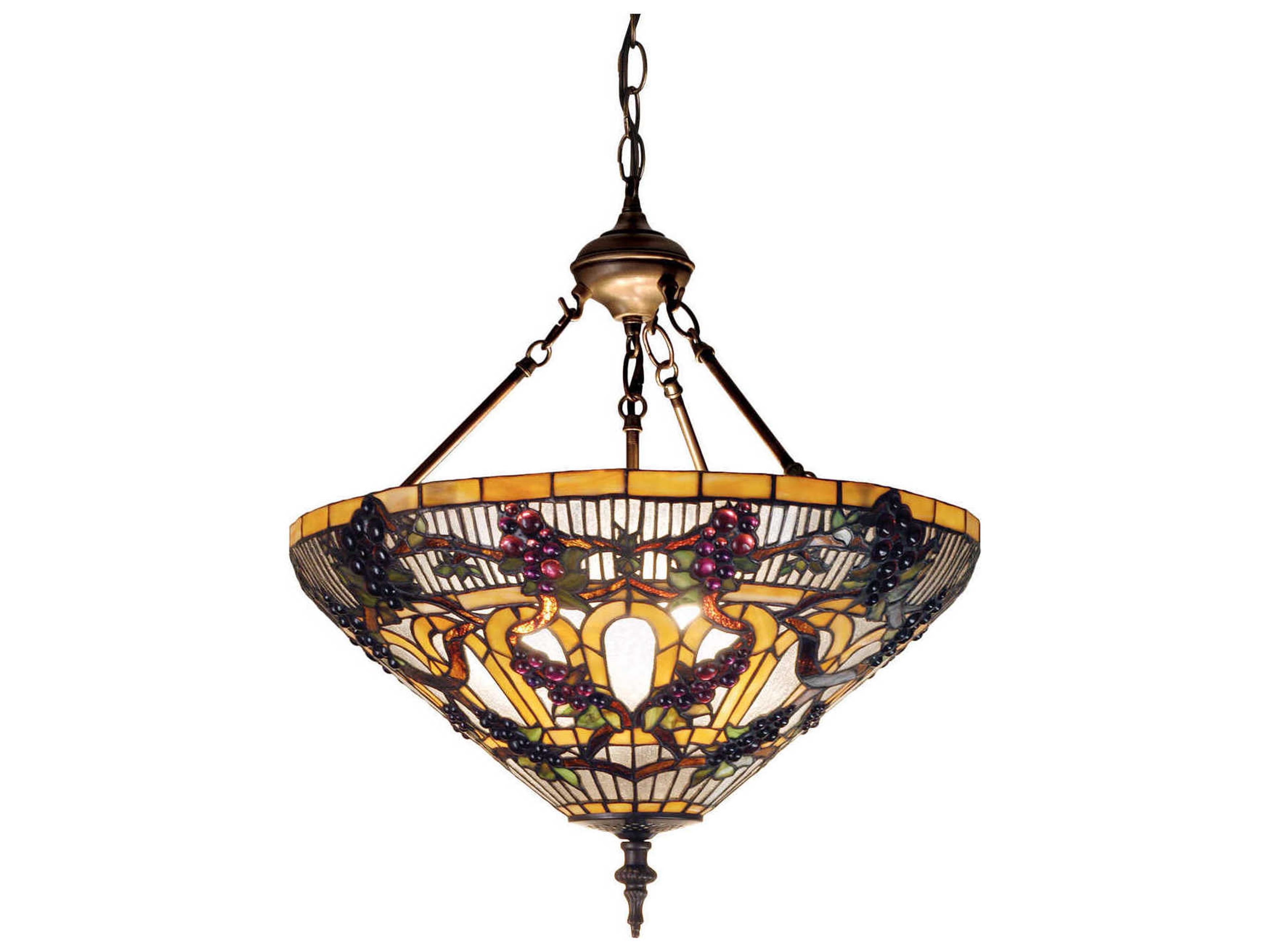 Meyda Tiffany 3-Light Bronze Bowl Geometric Pendant