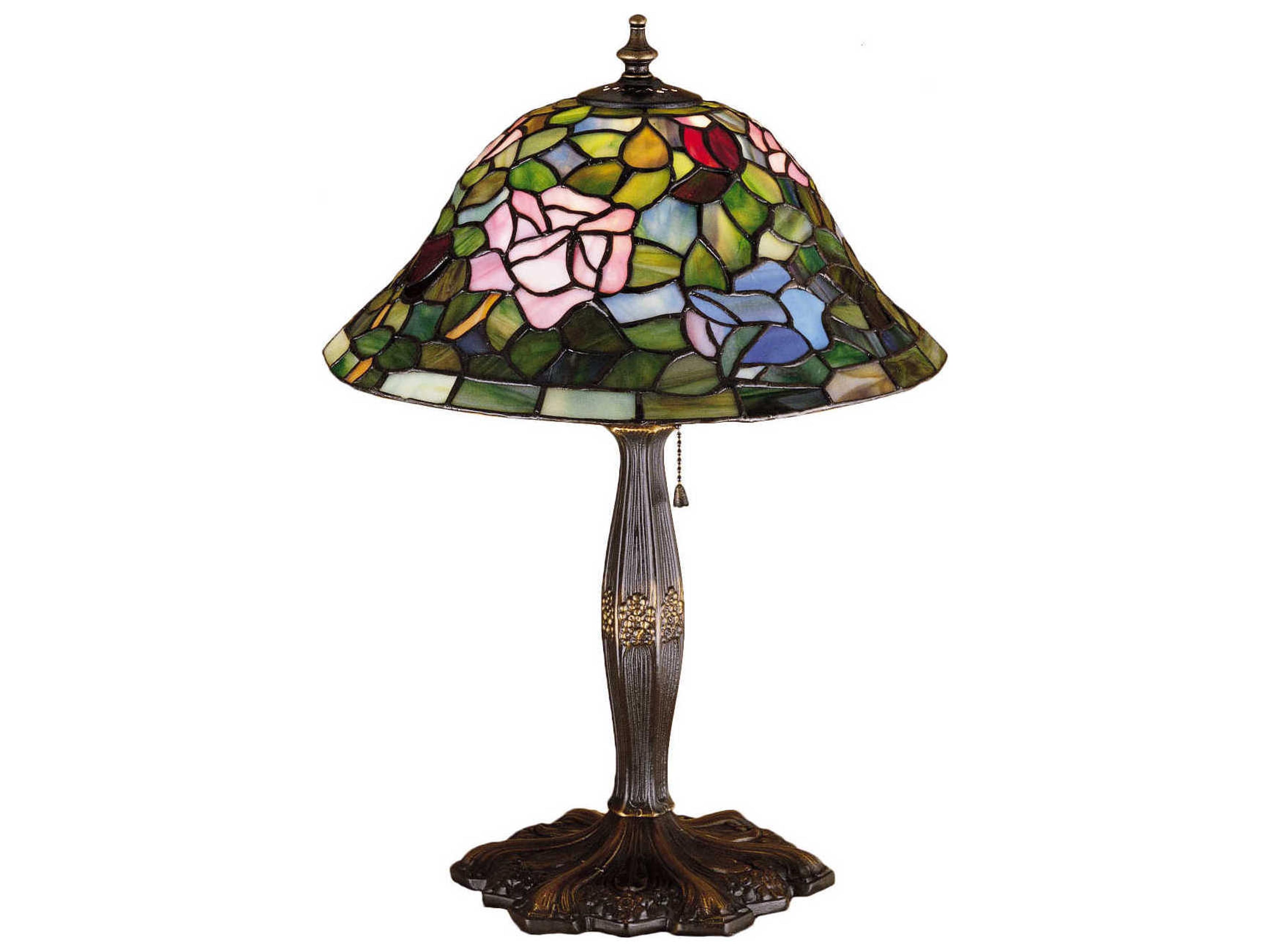 Meyda Tiffany Rosebush Accent Bronze Table Lamp
