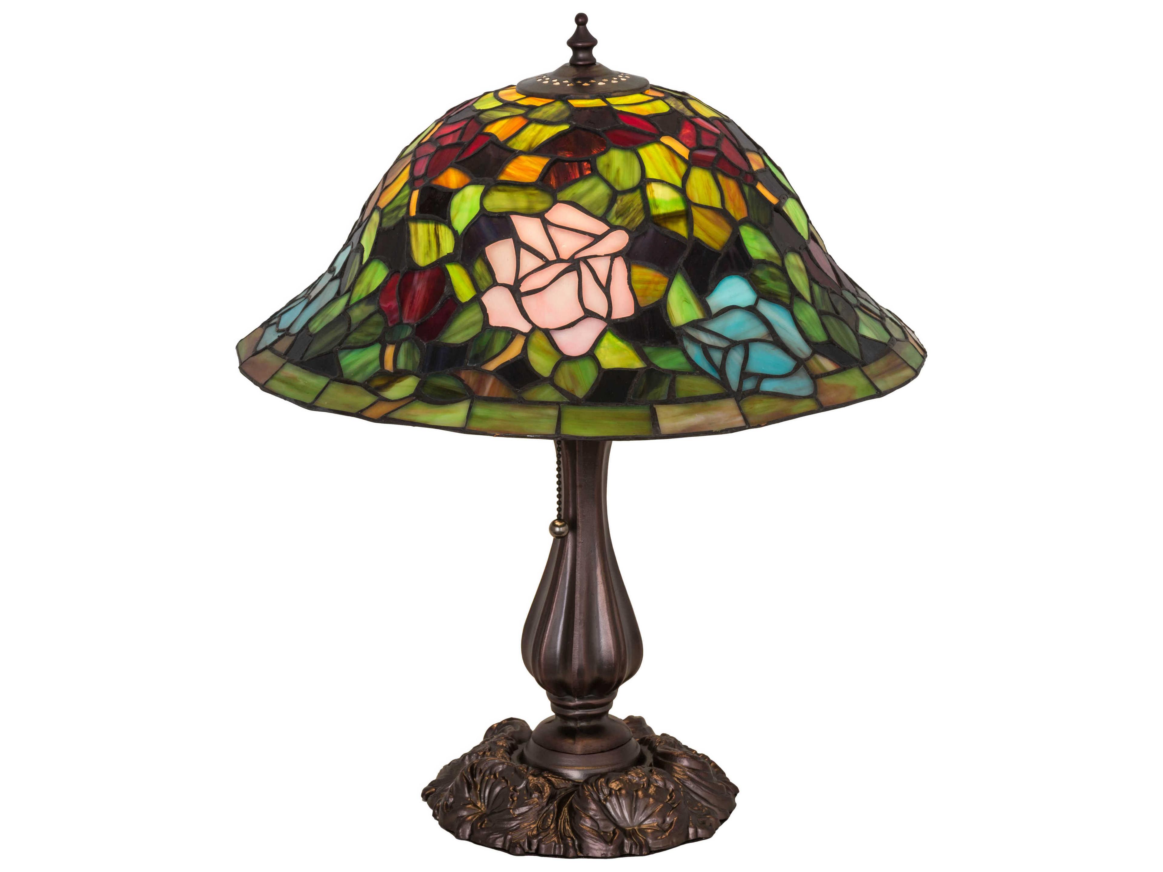 Meyda Tiffany Rosebush Bronze Table Lamp