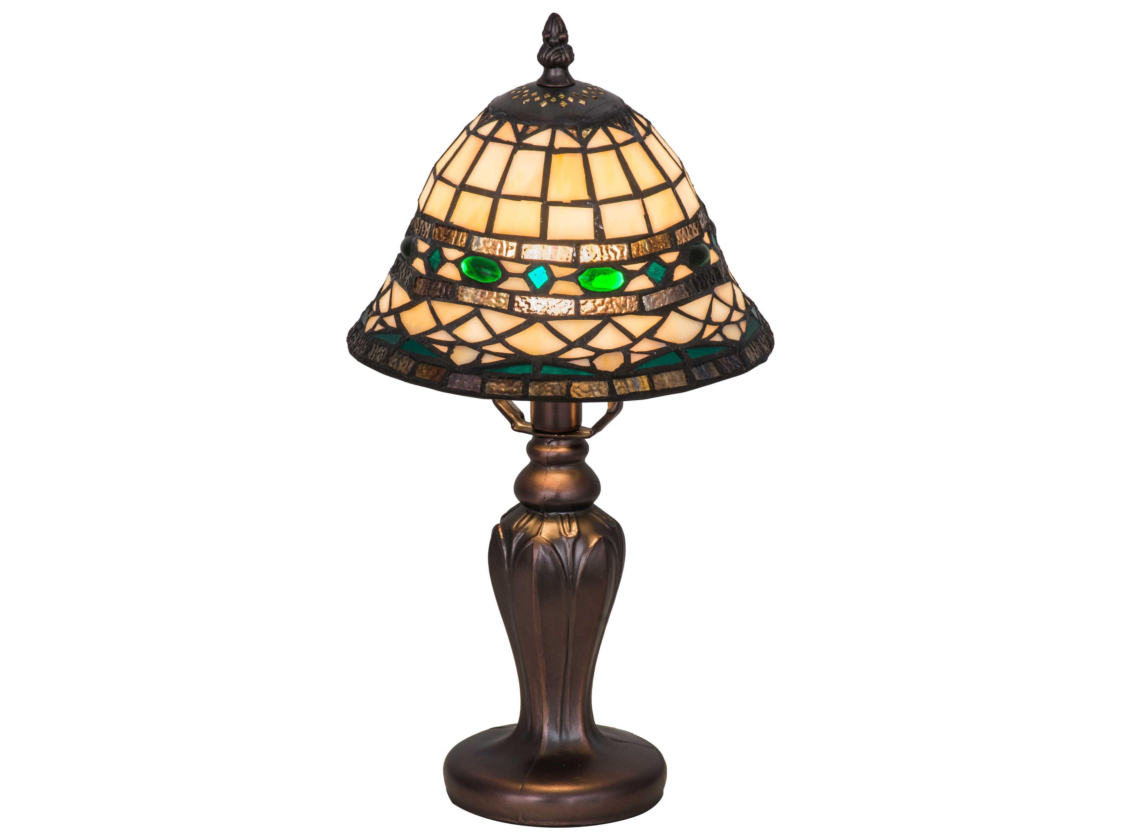 Meyda Tiffany Roman Mini Bronze Table Lamp