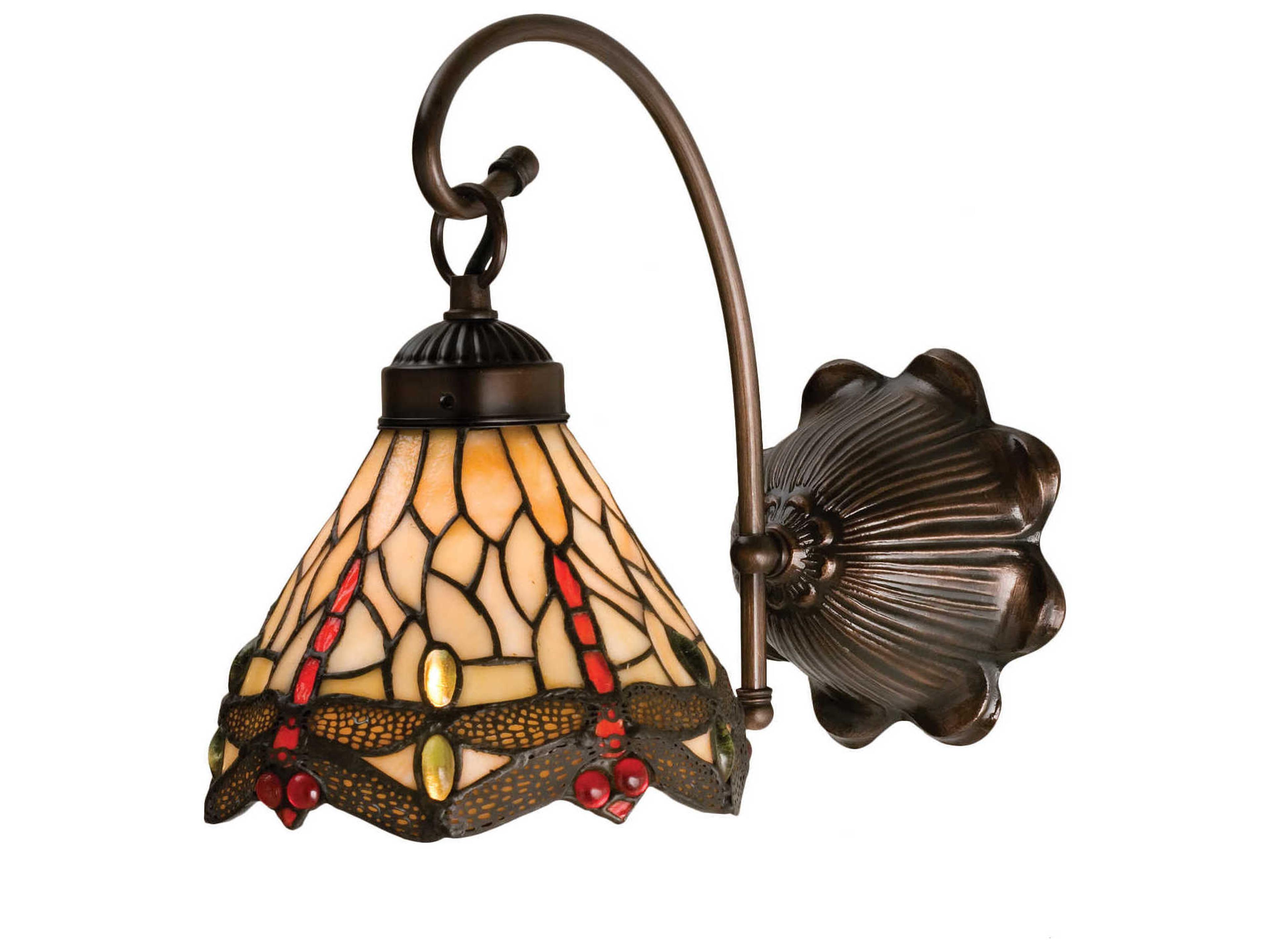 Meyda Tiffany Dragonfly 1-Light Bronze Wall Sconce