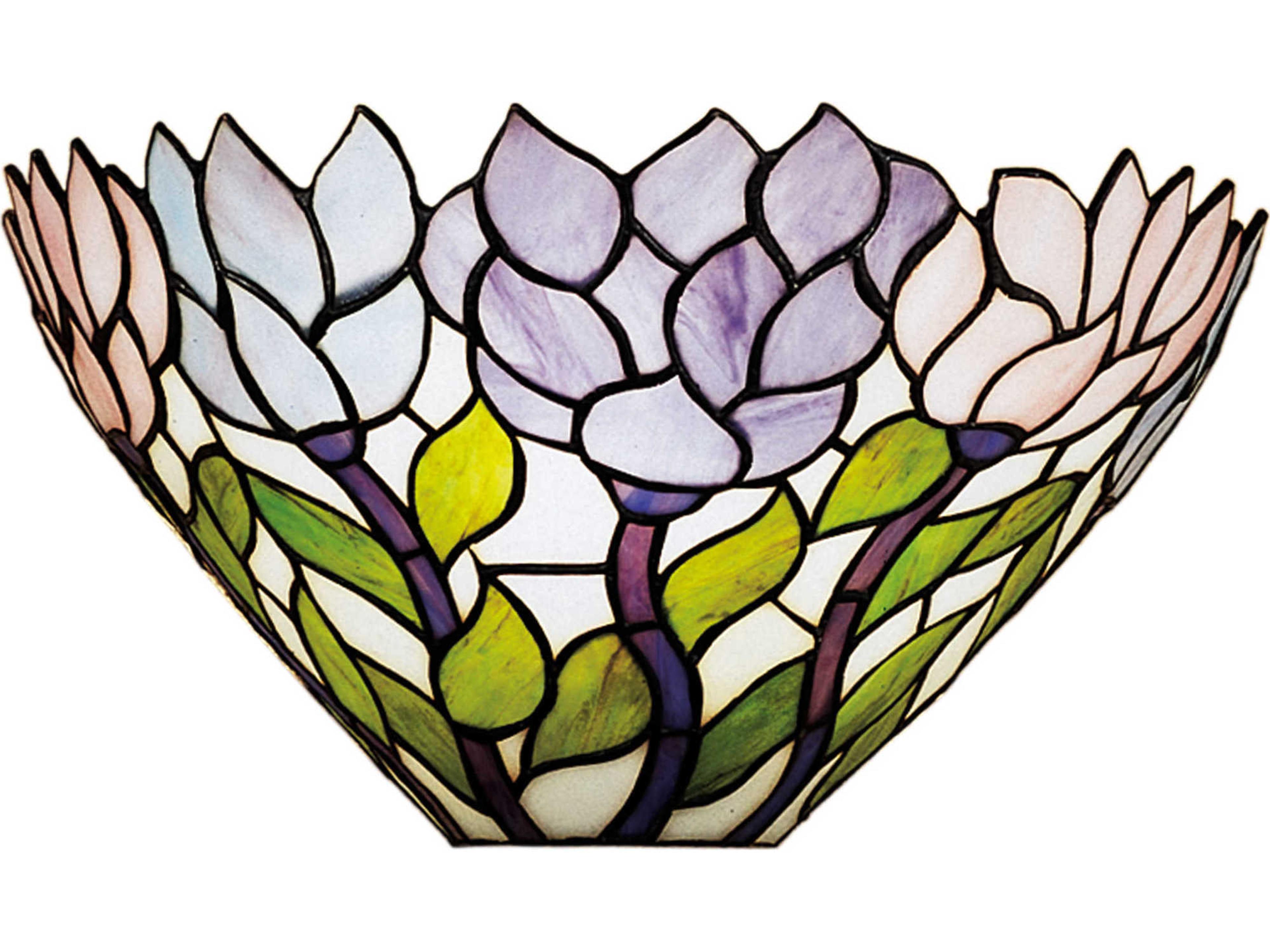 Meyda Wisteria 1-Light Green Tiffany Wall Sconce