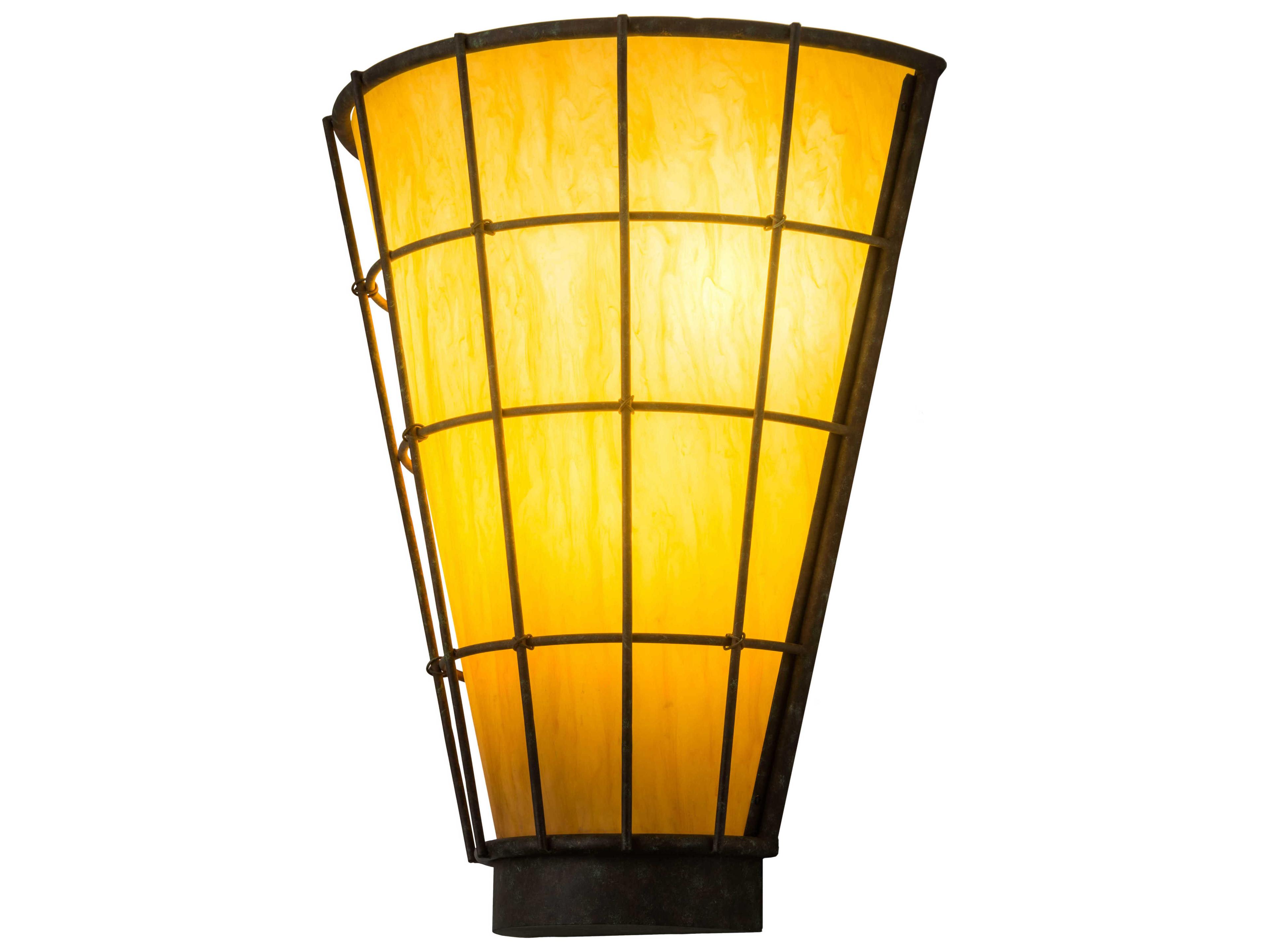 Meyda 3-Light Brown Glass Wall Sconce