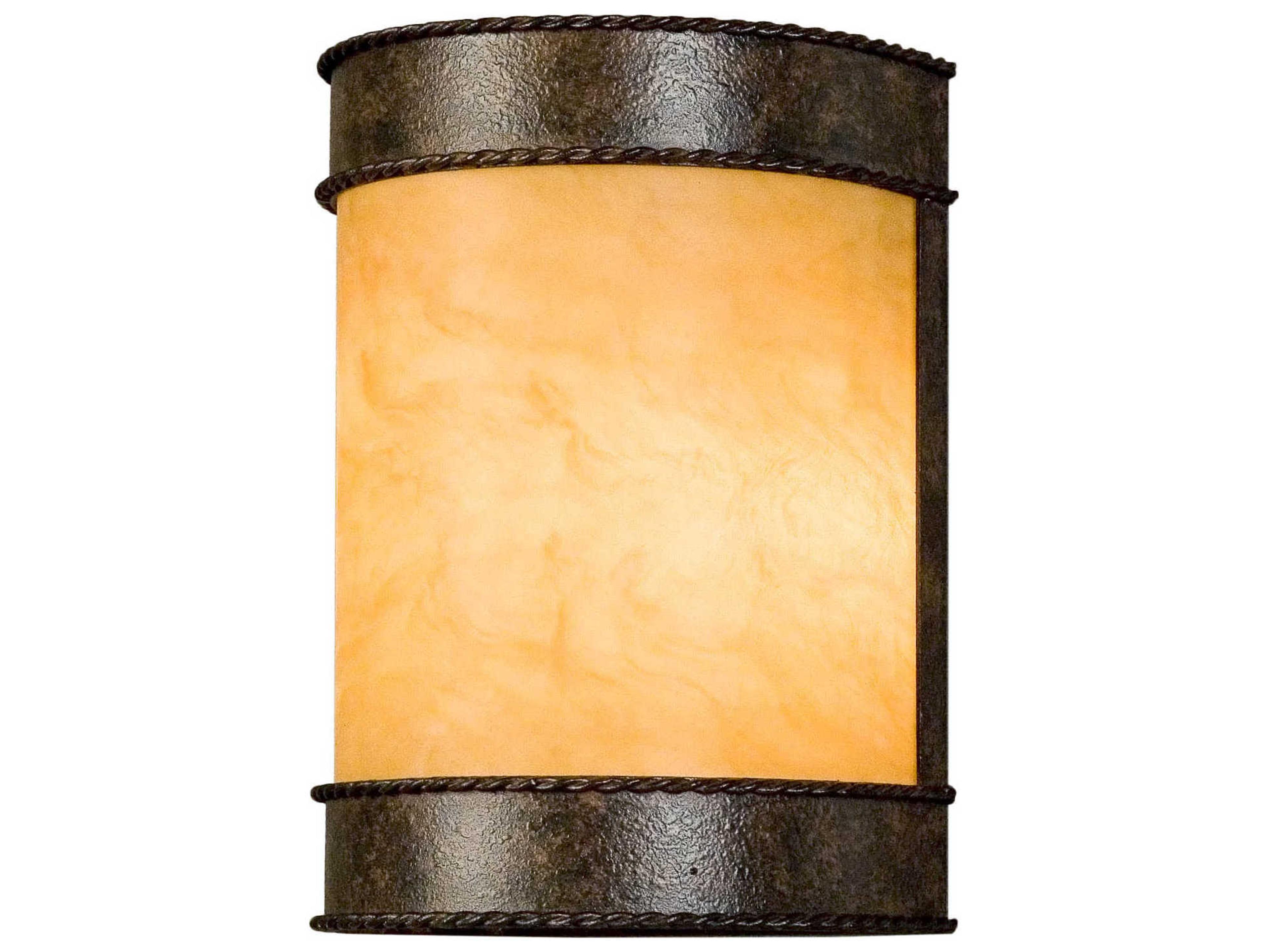 Meyda Wyant 2-Light Brown Glass Wall Sconce
