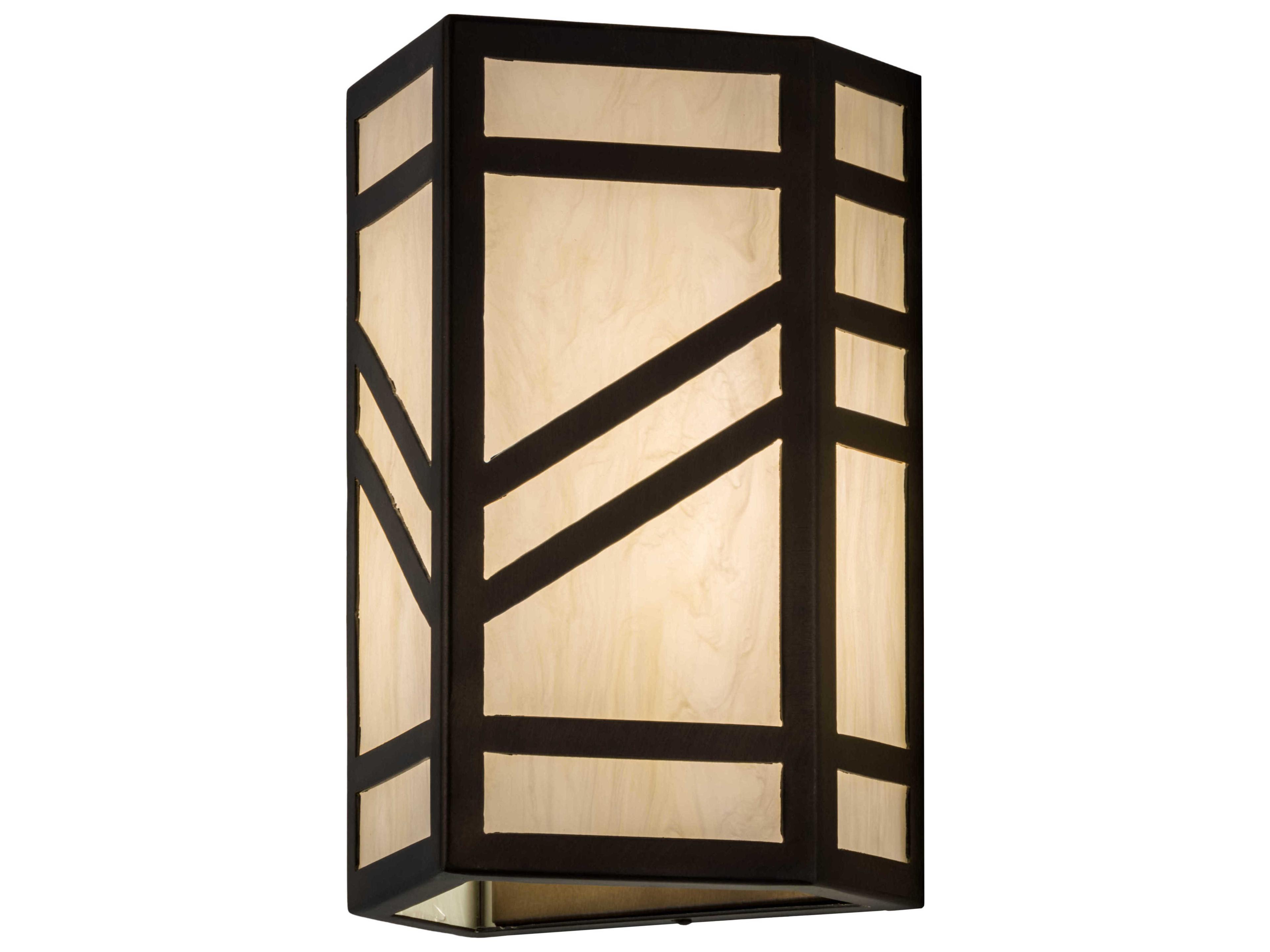 Meyda Santa Fe 1-Light Copper Glass Wall Sconce