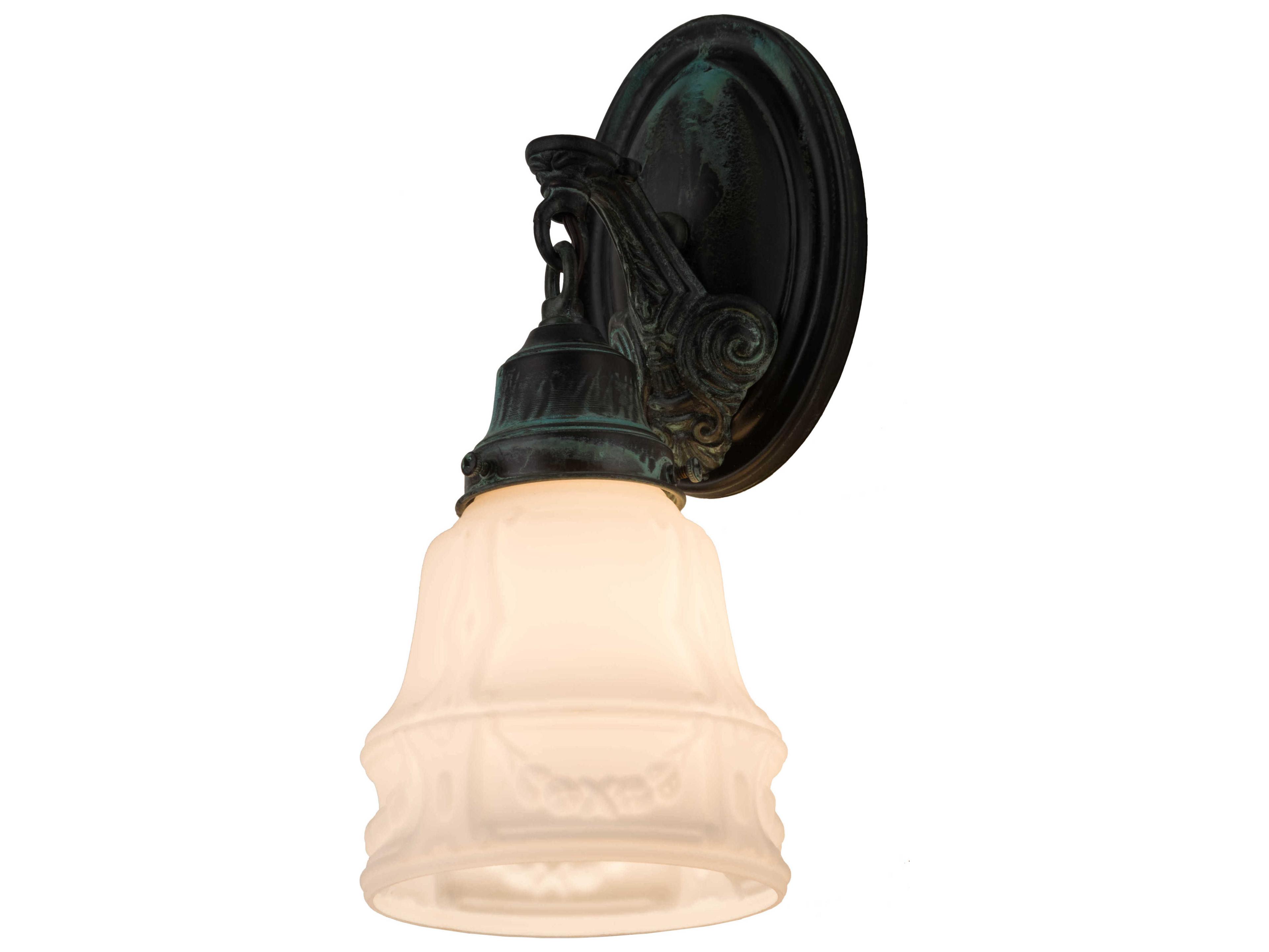 Meyda Revival Garland 1-Light Green Glass Wall Sconce