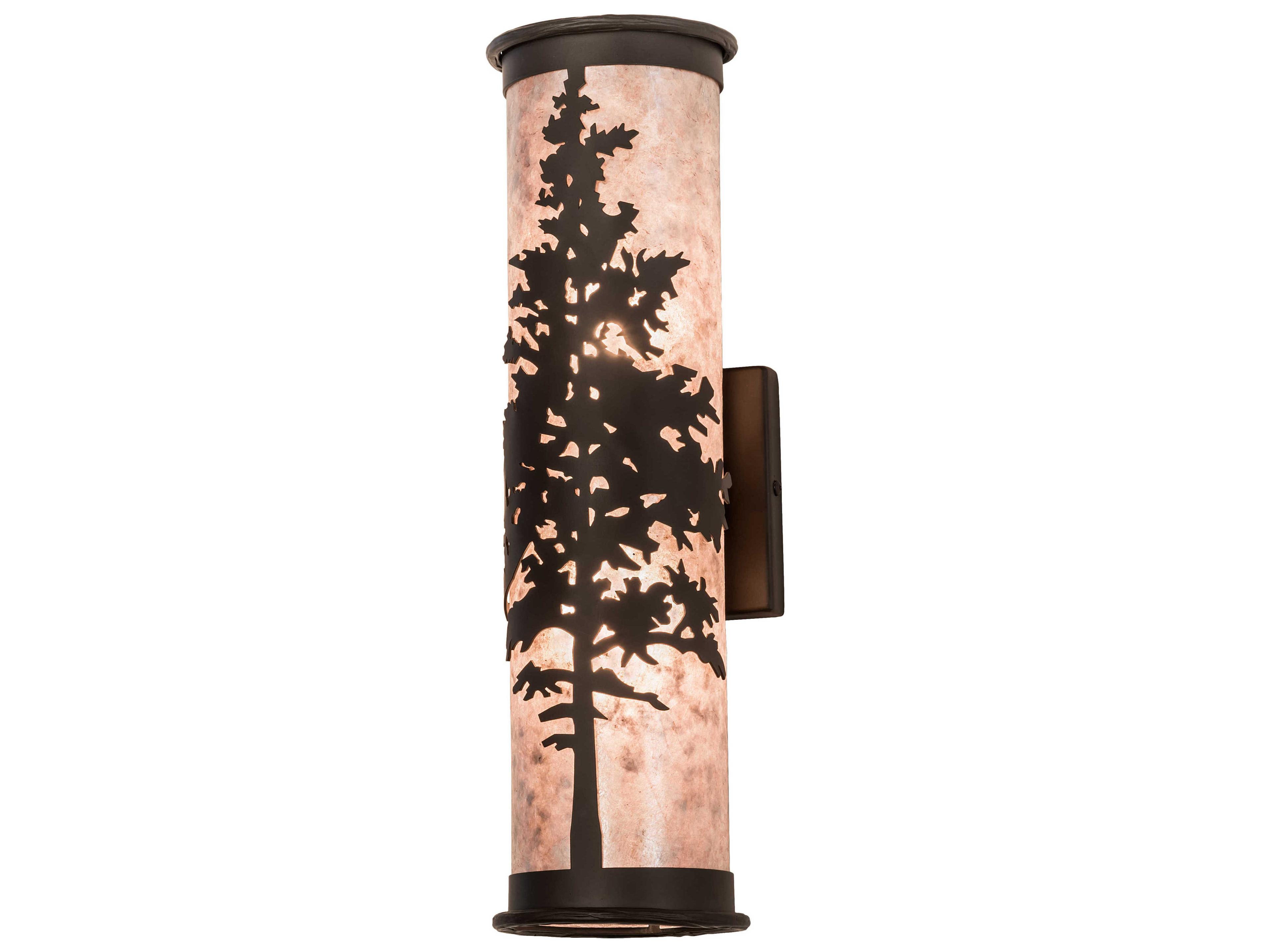 Meyda Tamarack 2-Light Copper Glass Wall Sconce