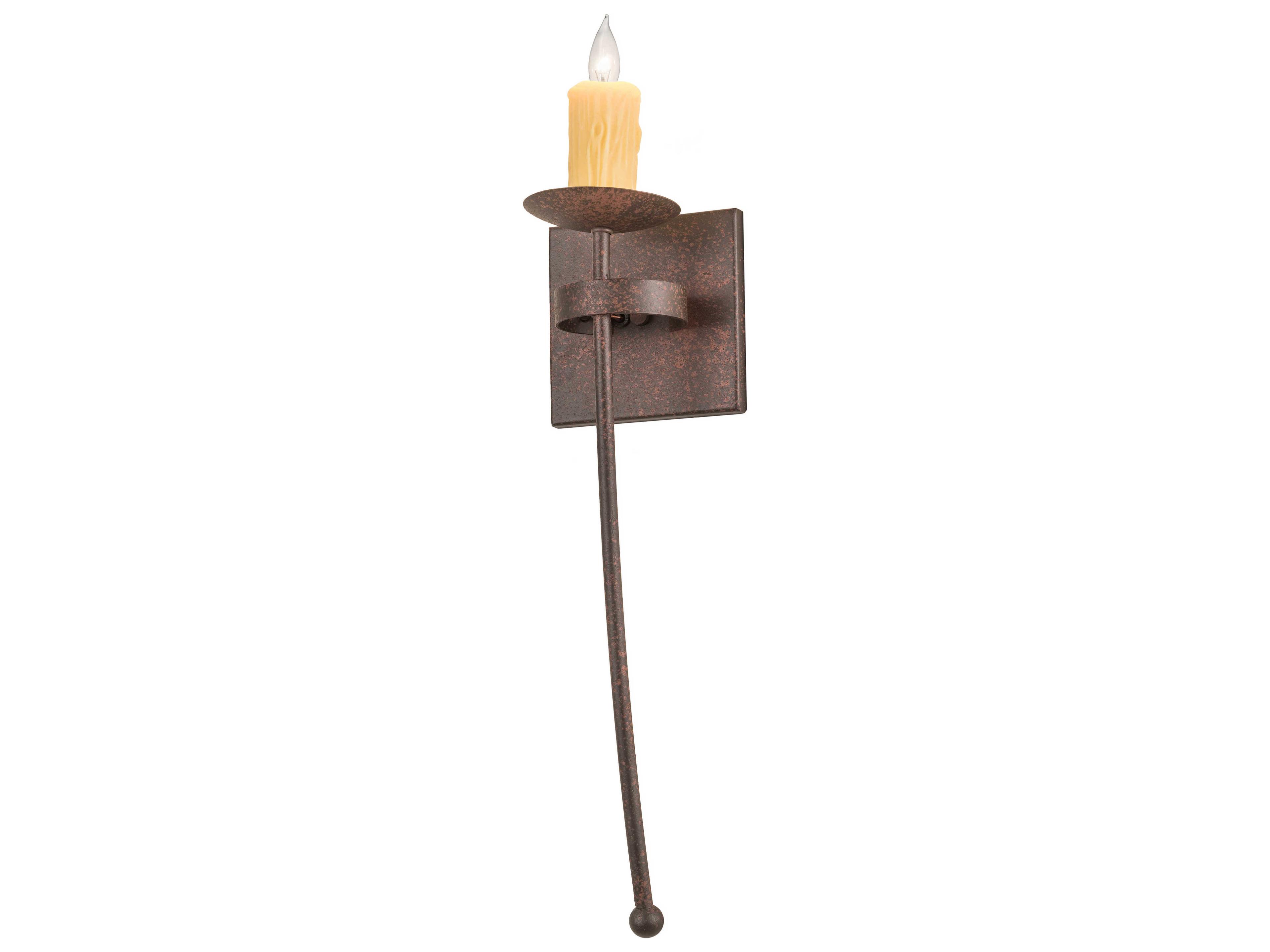 Meyda Bechar 1-Light Brown Glass Wall Sconce