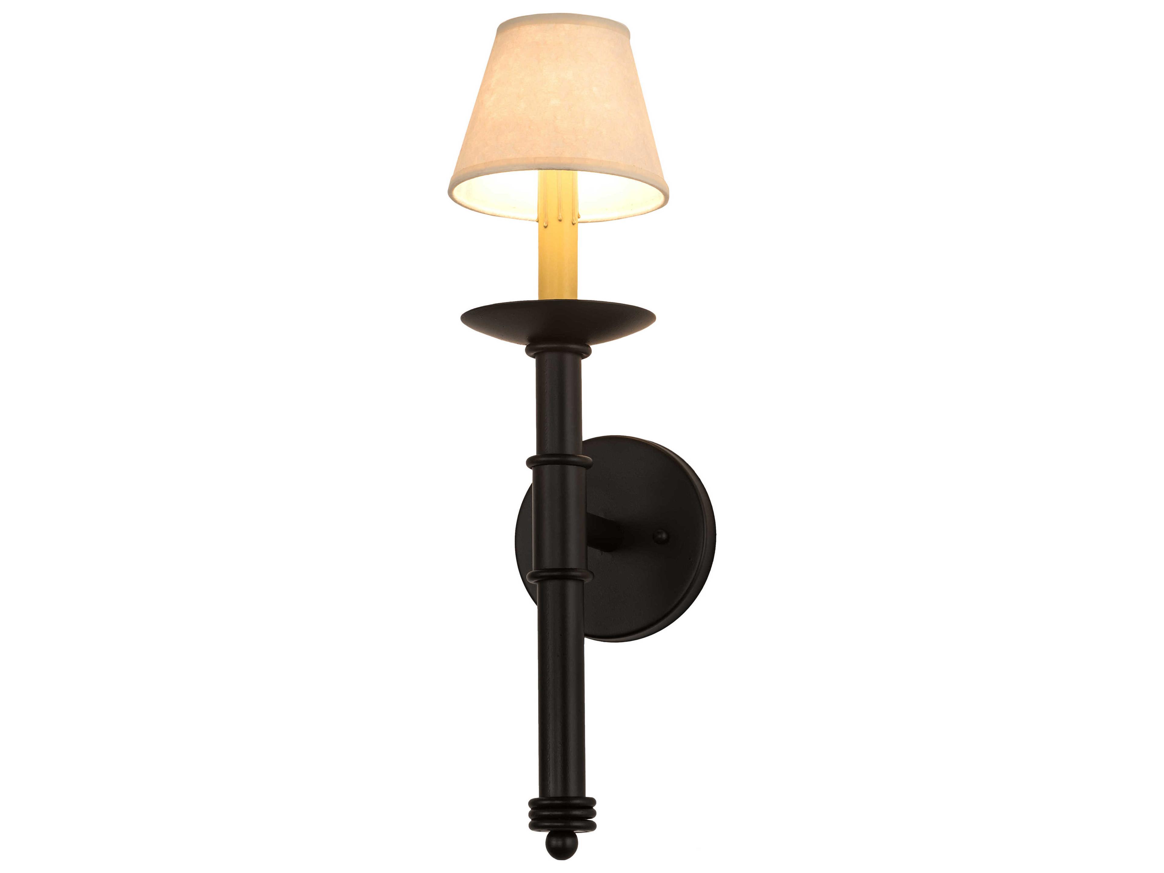 Meyda Amada 1-Light Black Glass Wall Sconce