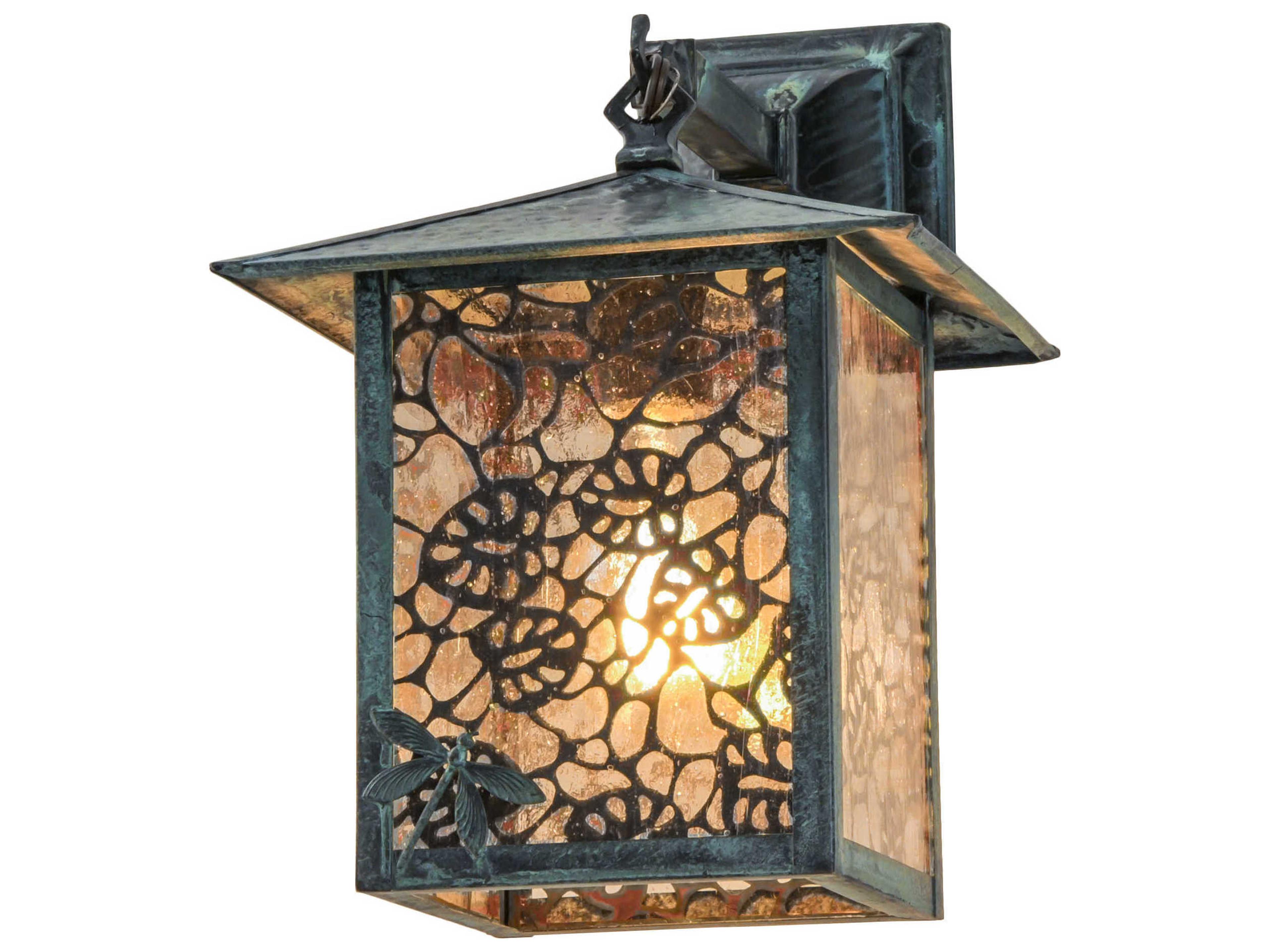 Meyda 1-Light Green Glass Wall Sconce