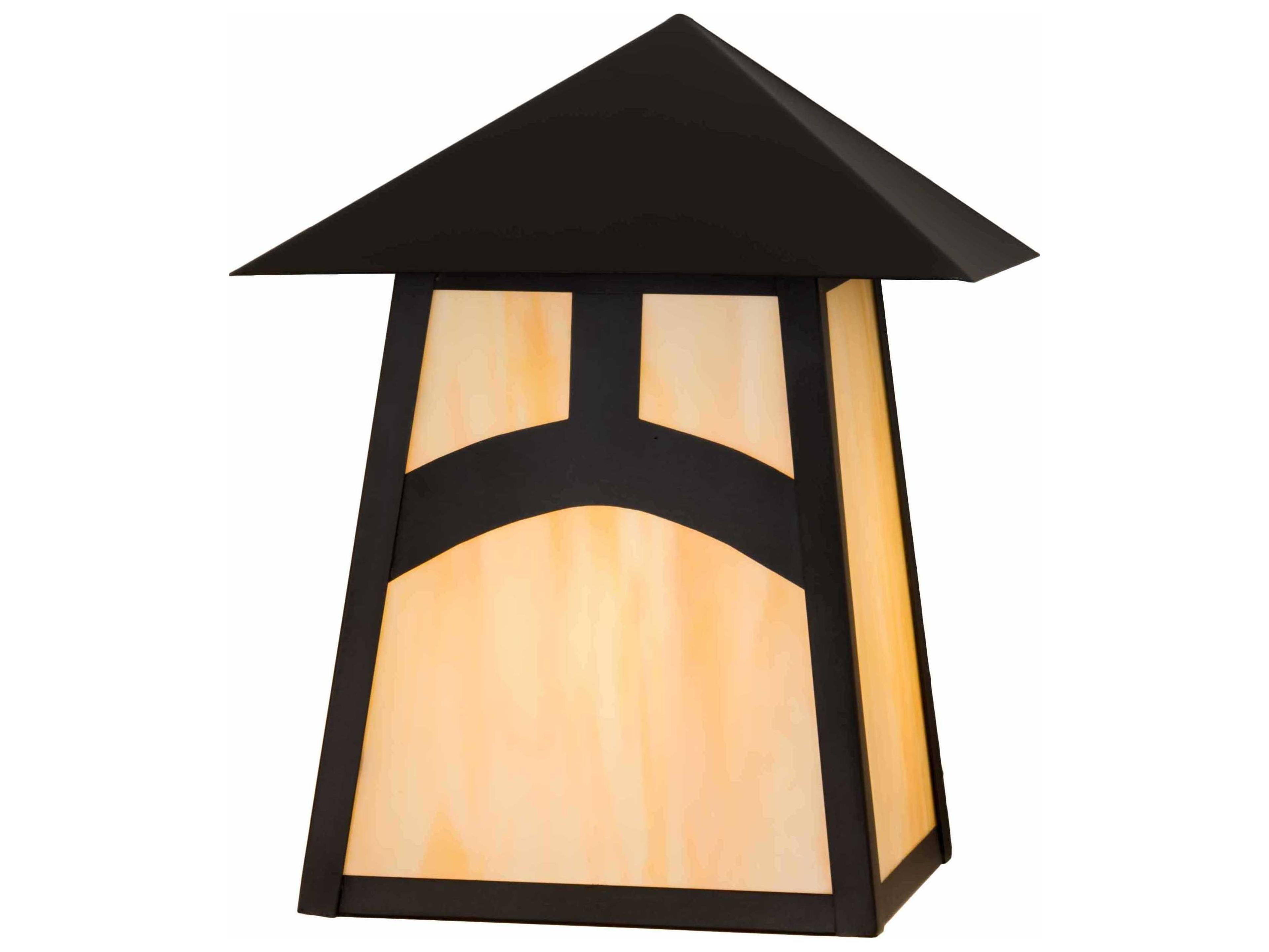 Meyda Stillwater Hill Top 1-Light Brown Glass Wall Sconce