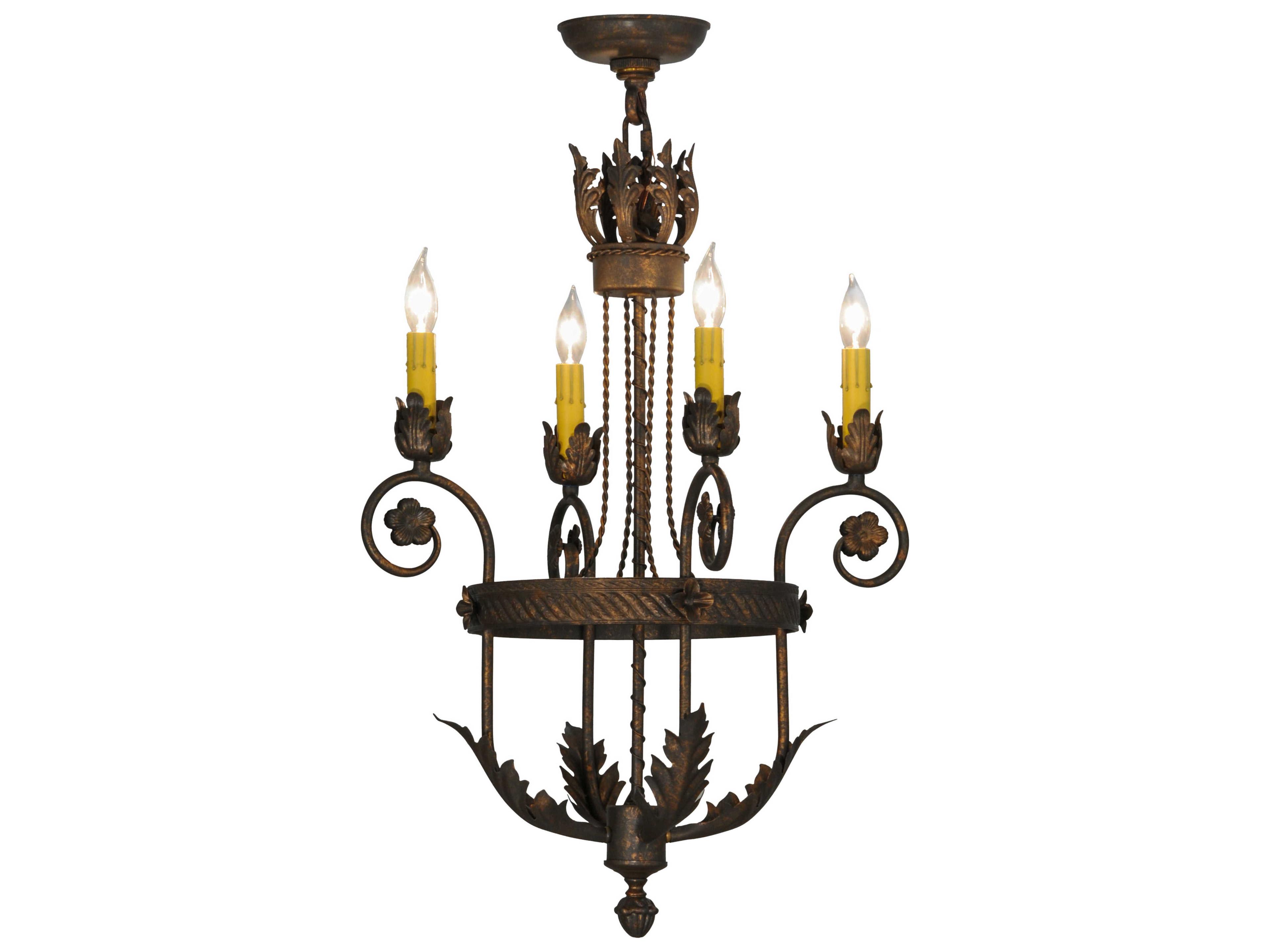 Meyda Antonia 4-Light Brown Candelabra Chandelier