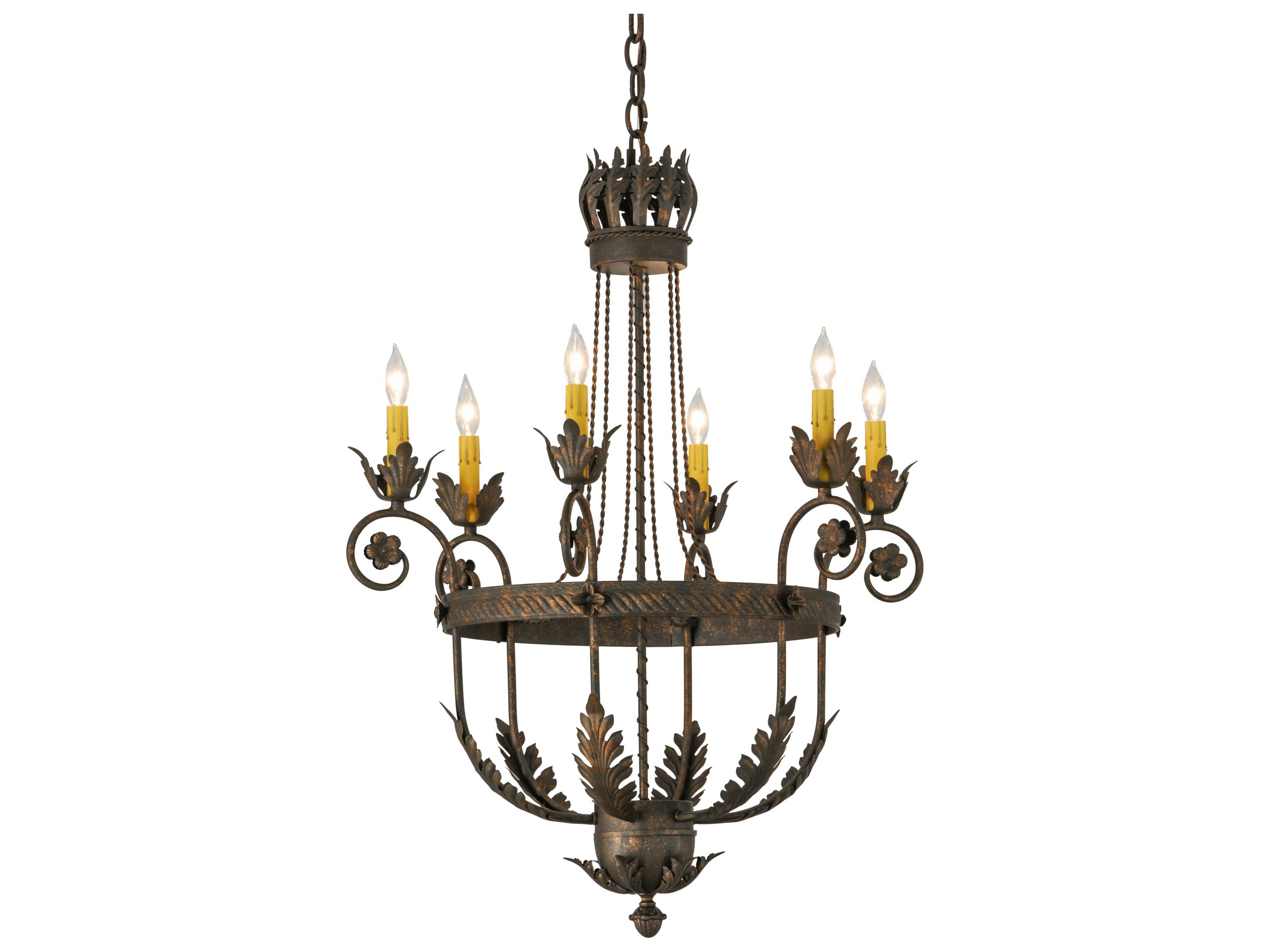 Meyda Antonia 4-Light Brown Candelabra Chandelier