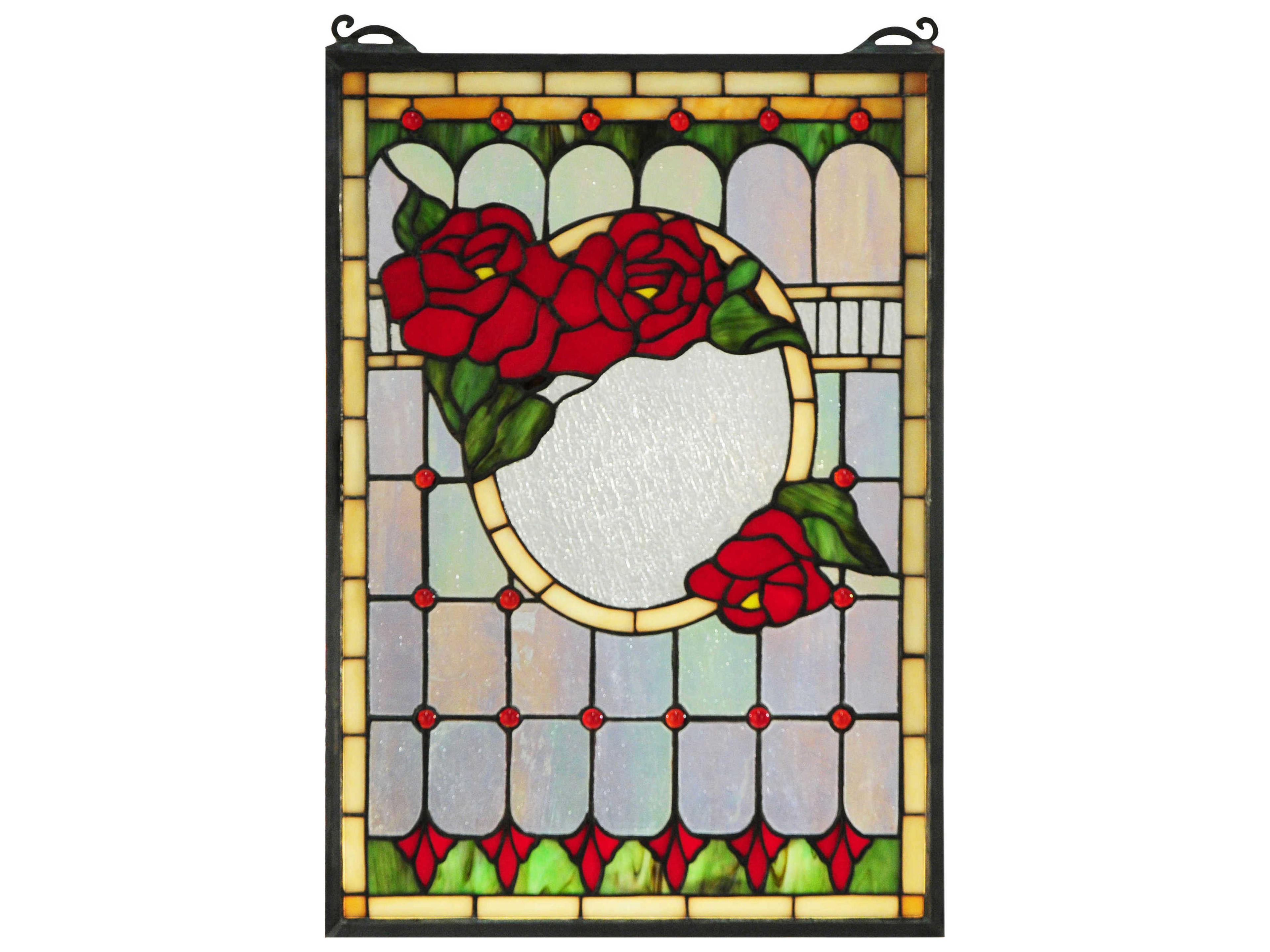Meyda Morgan Rose Stained Glass Window