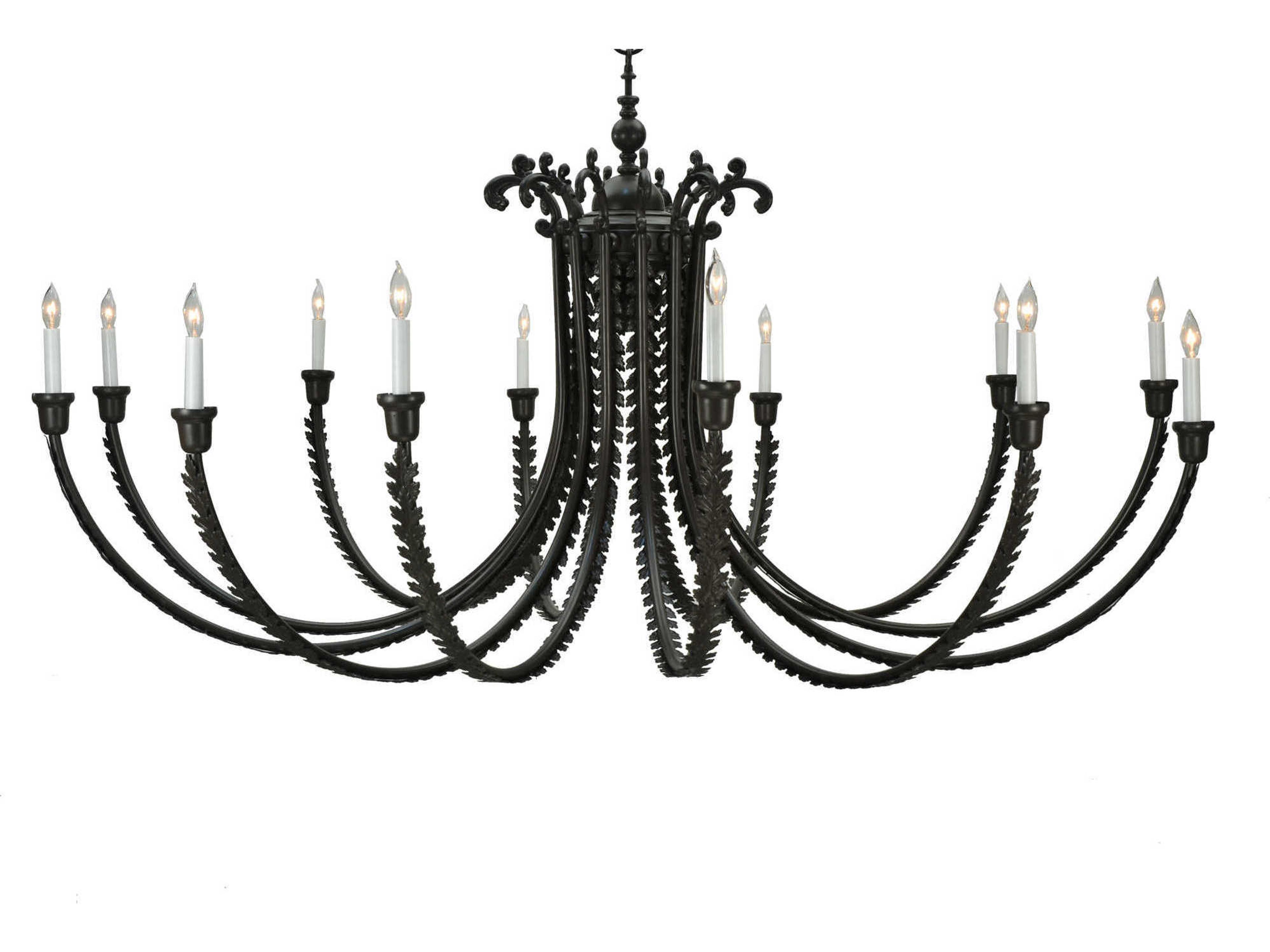 Meyda Victorian 12-Light Bronze Candelabra Chandelier