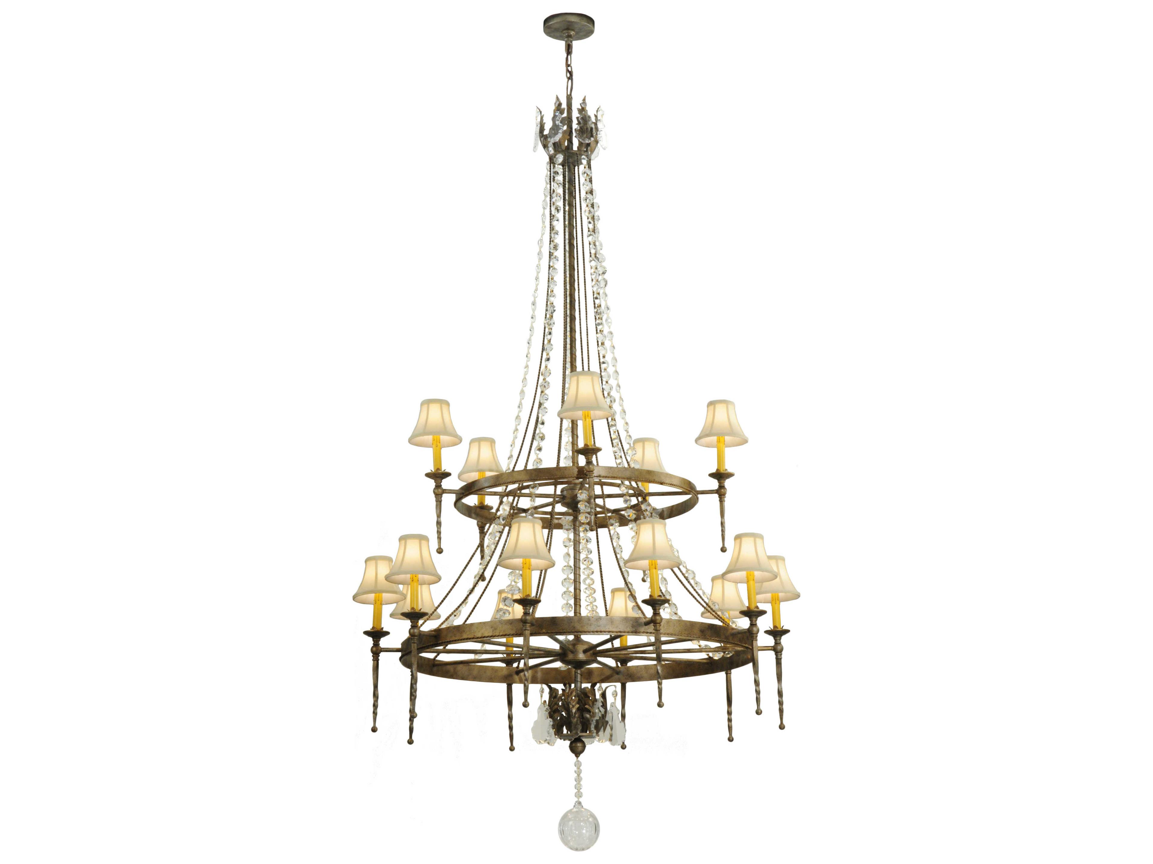 Meyda Amaury 15-Light Green Crystal Empire Tiered Chandelier
