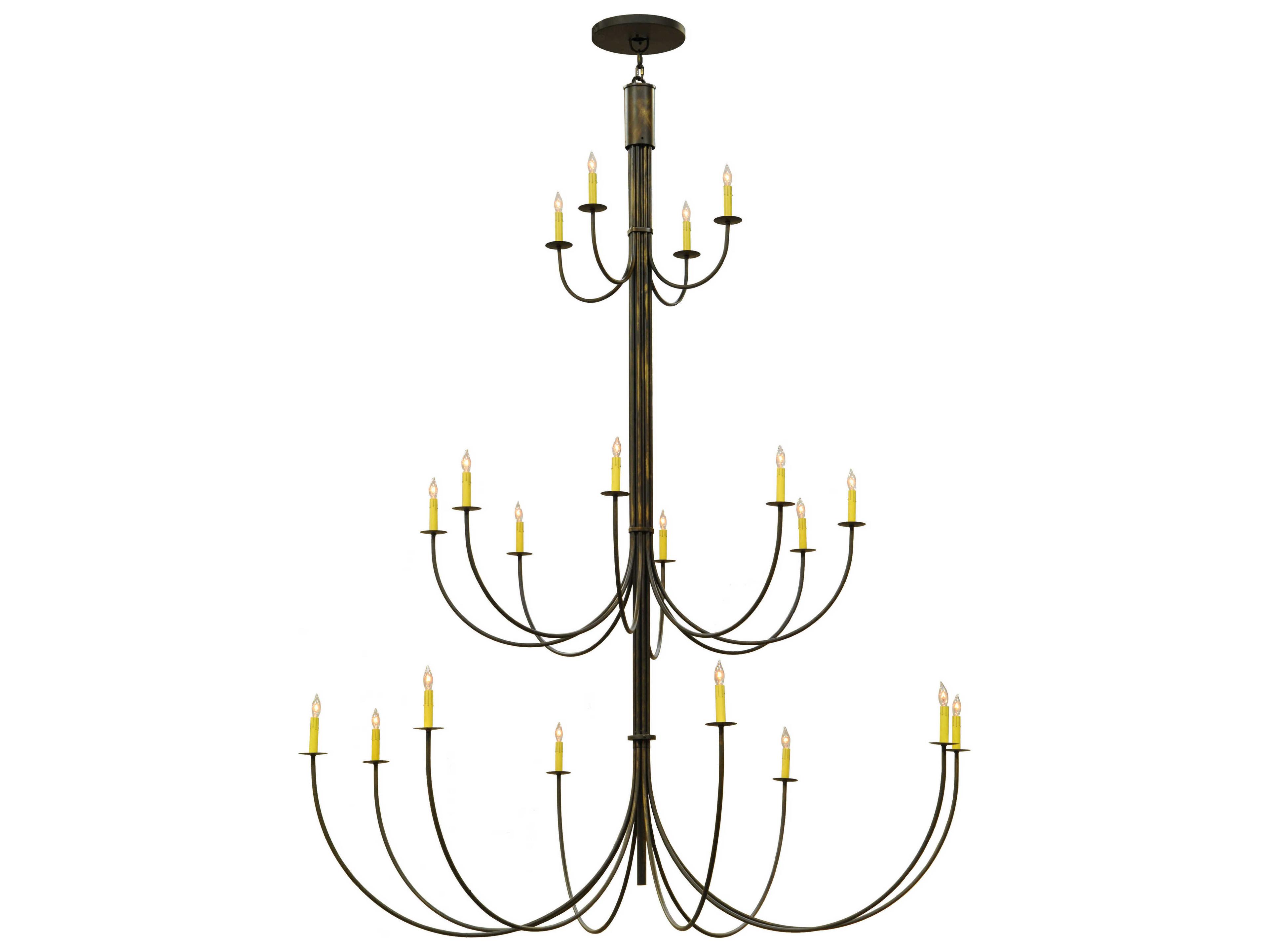 Meyda Victorian 20-Light Brass Candelabra Tiered Chandelier