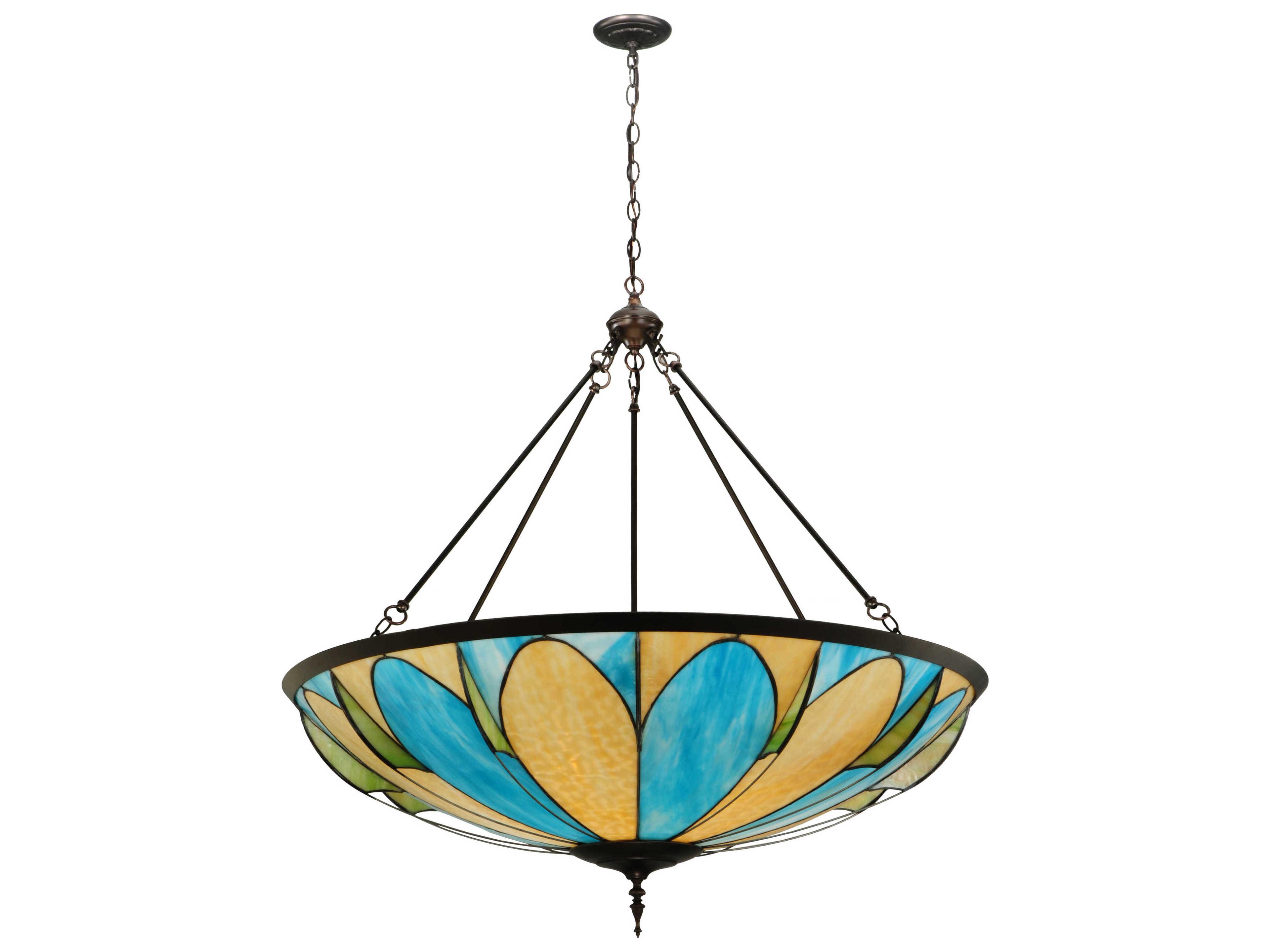 Meyda Victorian 4-Light Bronze Bowl Pendant