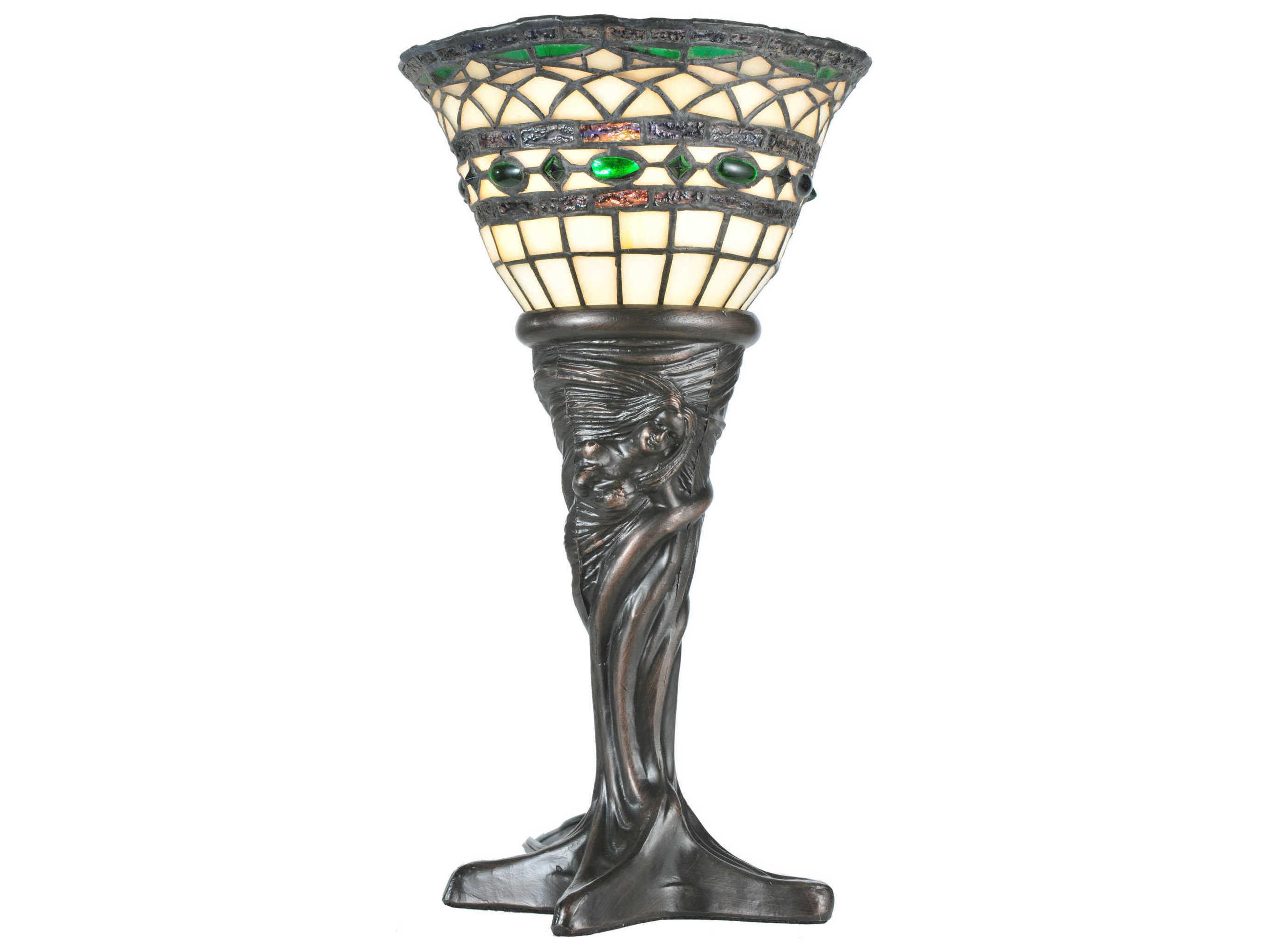 Meyda Roman Beige Mini Table Lamp