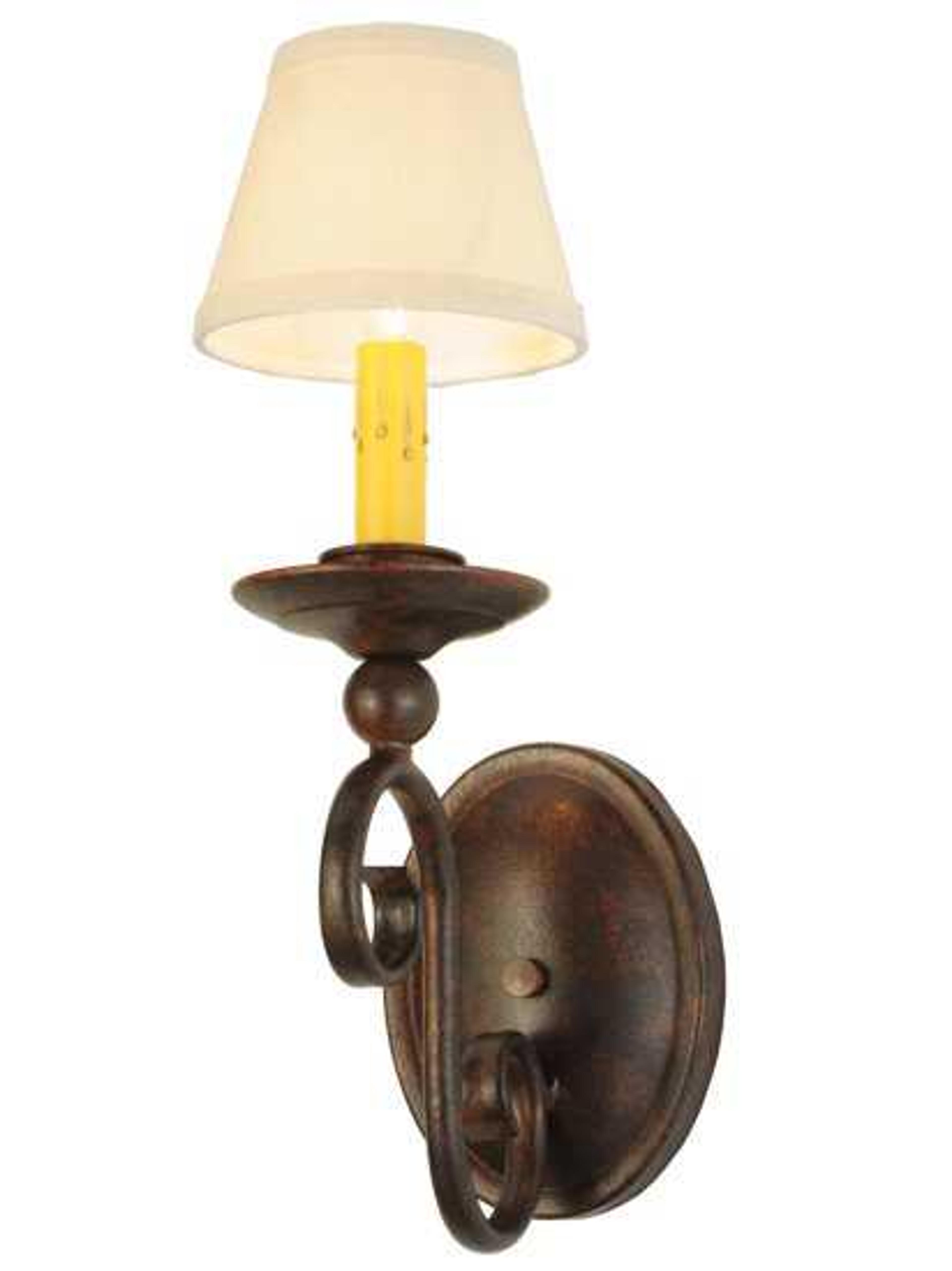 Meyda Wallis 1-Light Brown Glass Wall Sconce