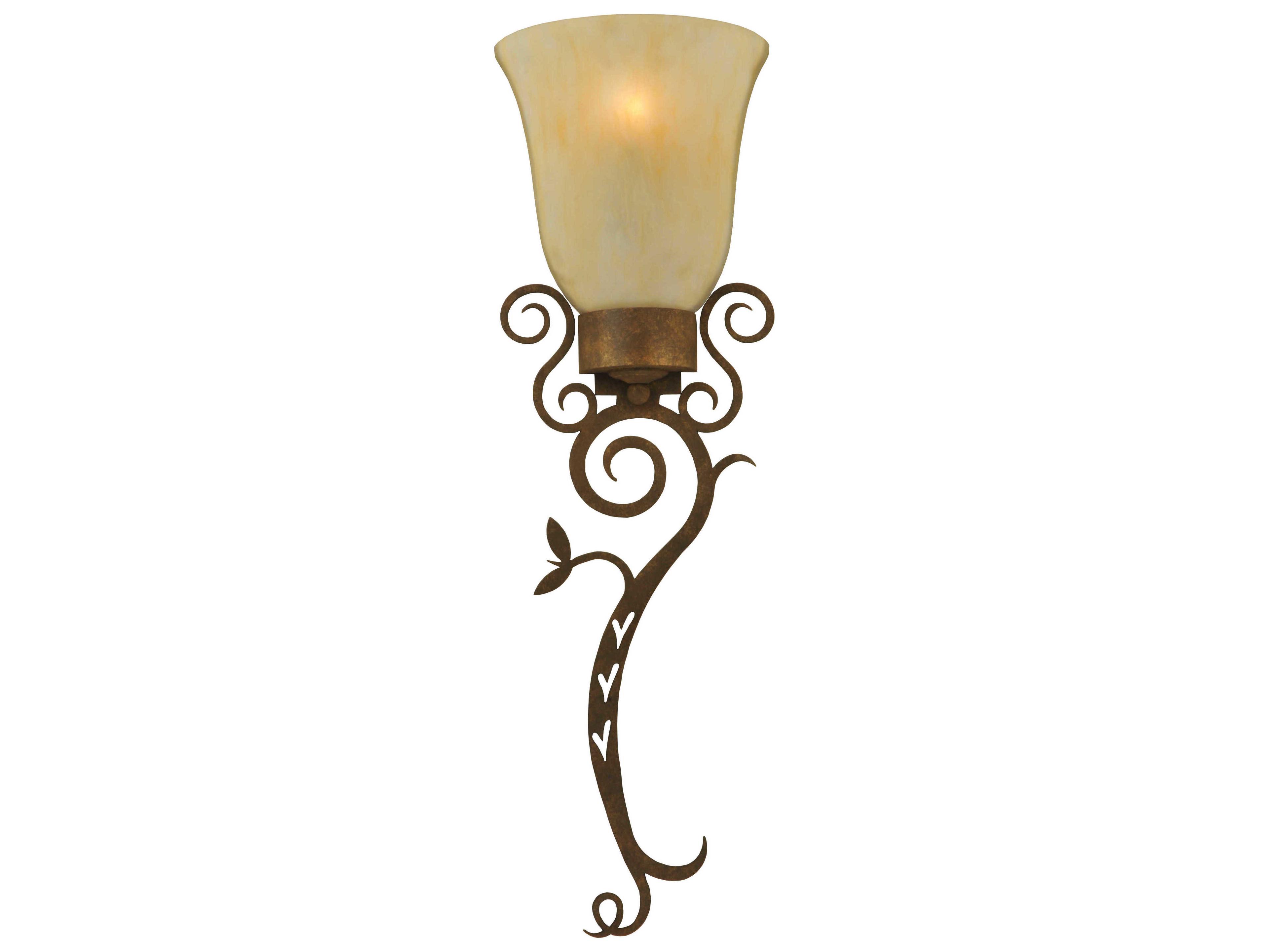 Meyda Victorian 1-Light Brown Glass Wall Sconce