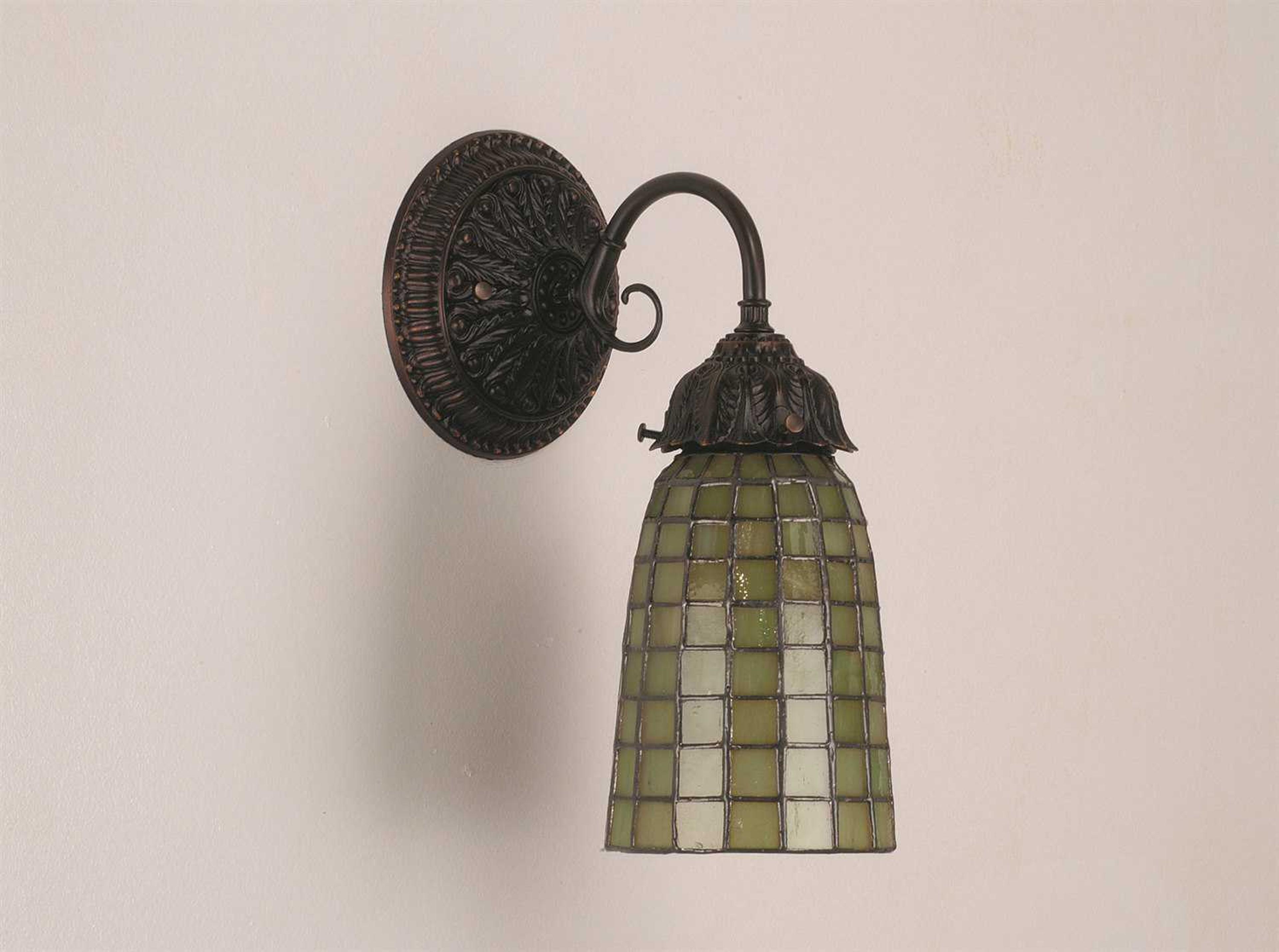 Meyda Victorian 1-Light Brown Tiffany Wall Sconce