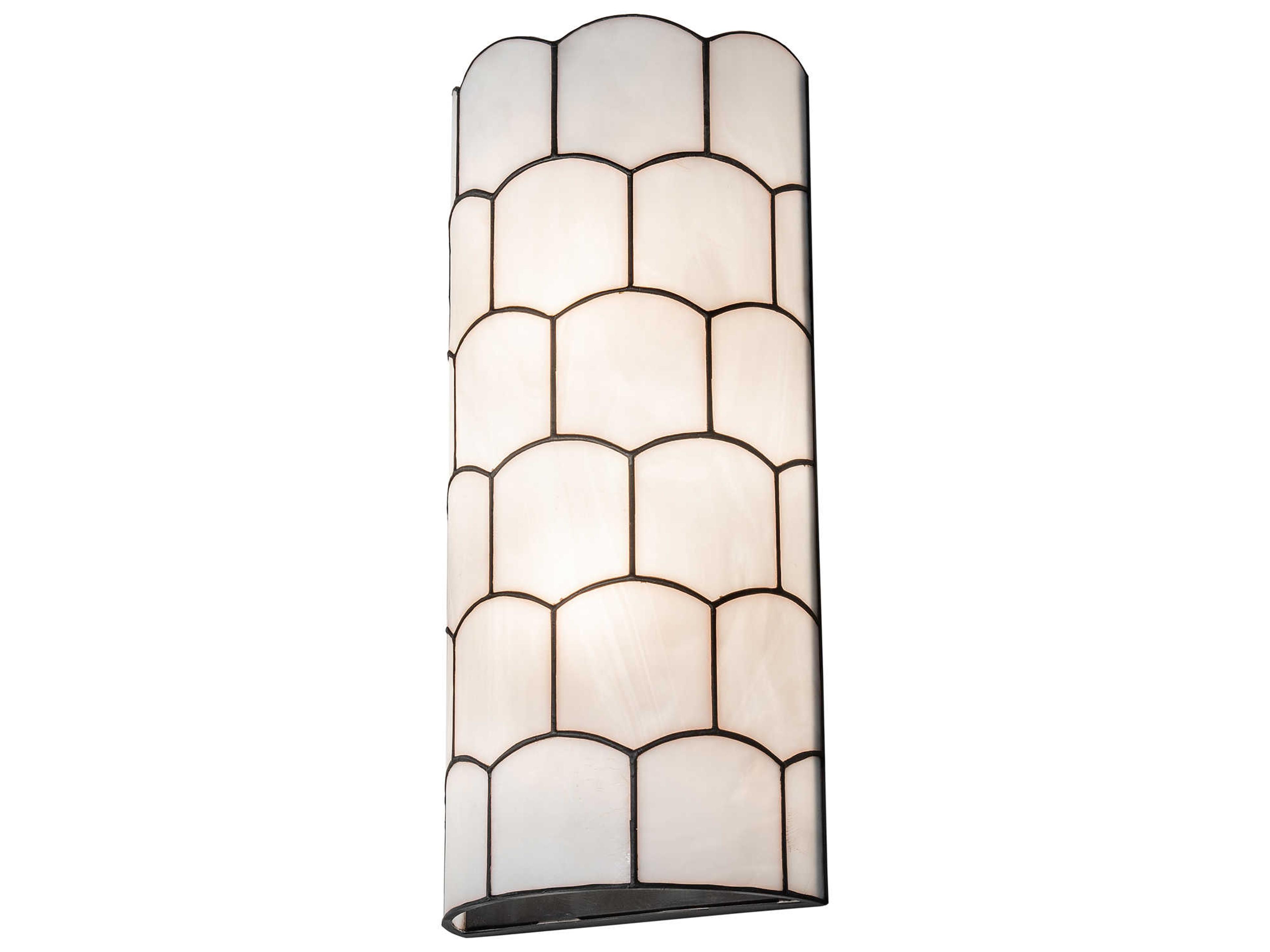 Meyda Vincent Honeycomb 2-Light Craftsman Brown Glass Wall Sconce