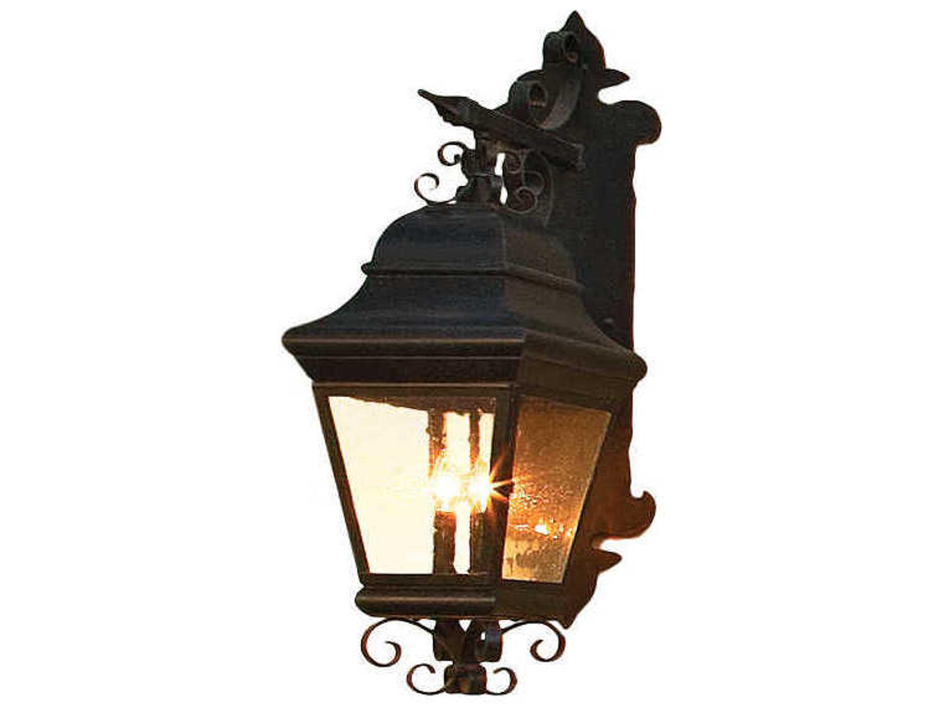 Meyda Vincente 3 - Light Glass Outdoor Wall Light