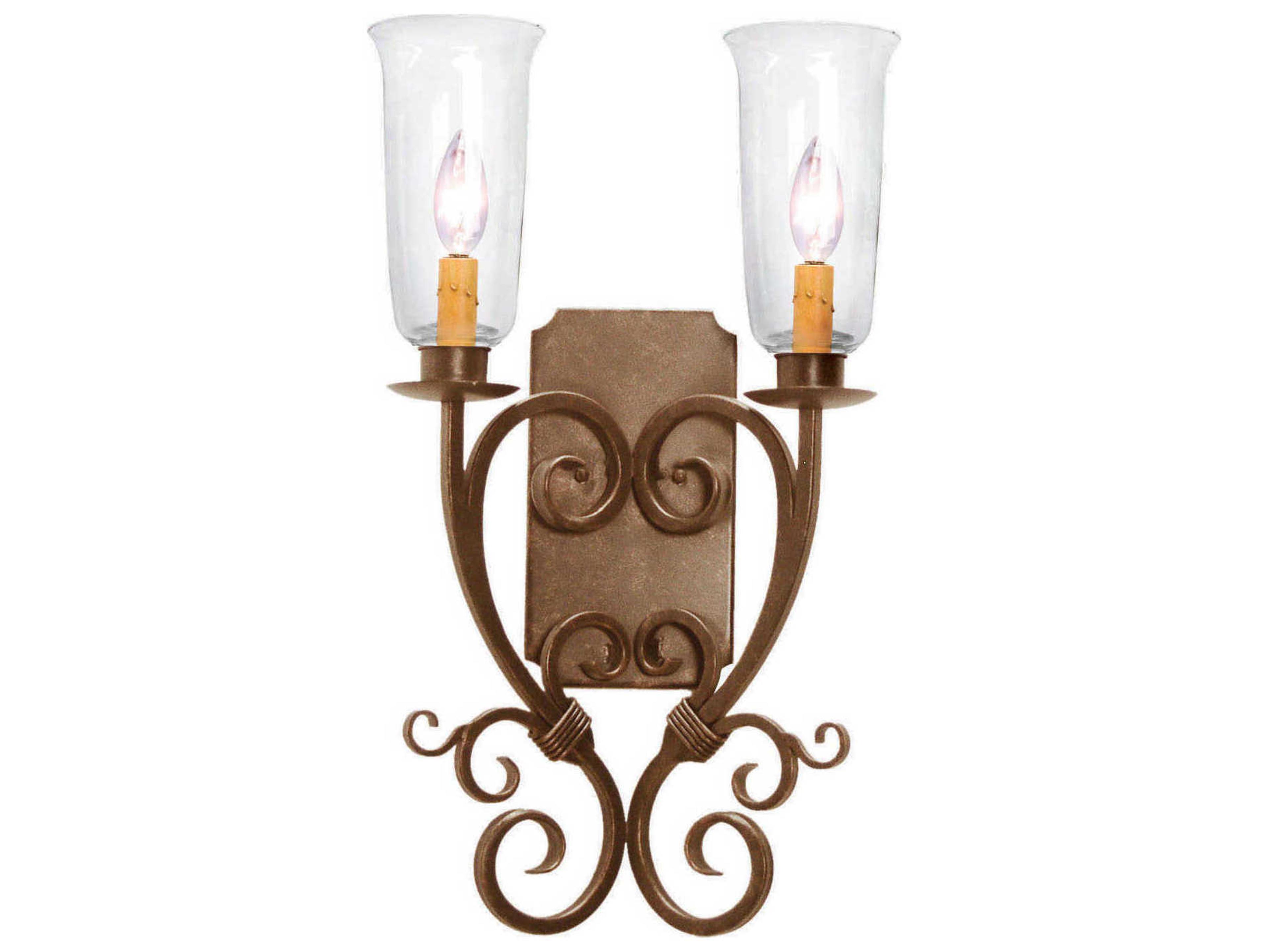 Meyda Thierry 2-Light Brown Wall Sconce