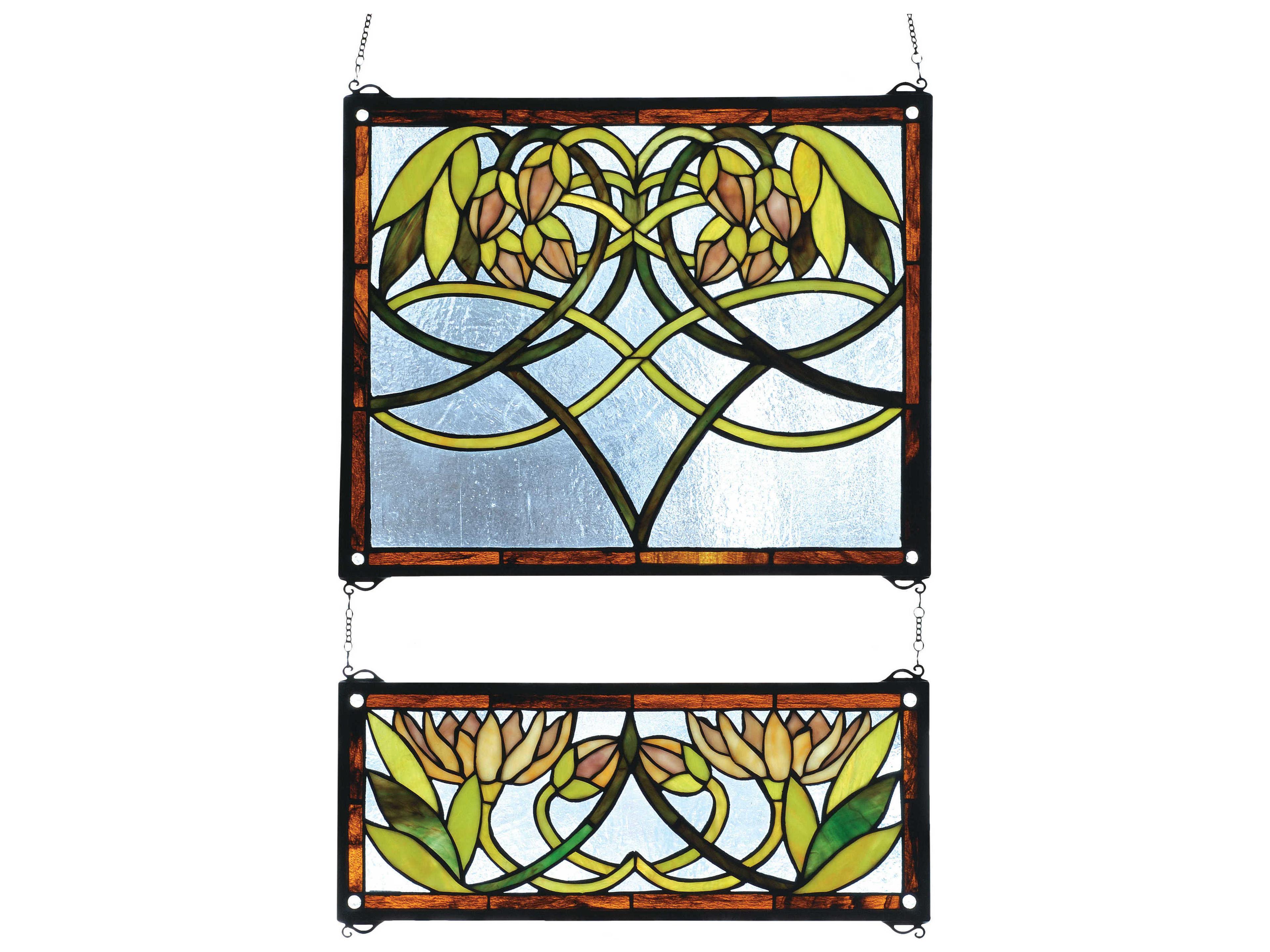 Meyda Waterlily Stained Glass Window