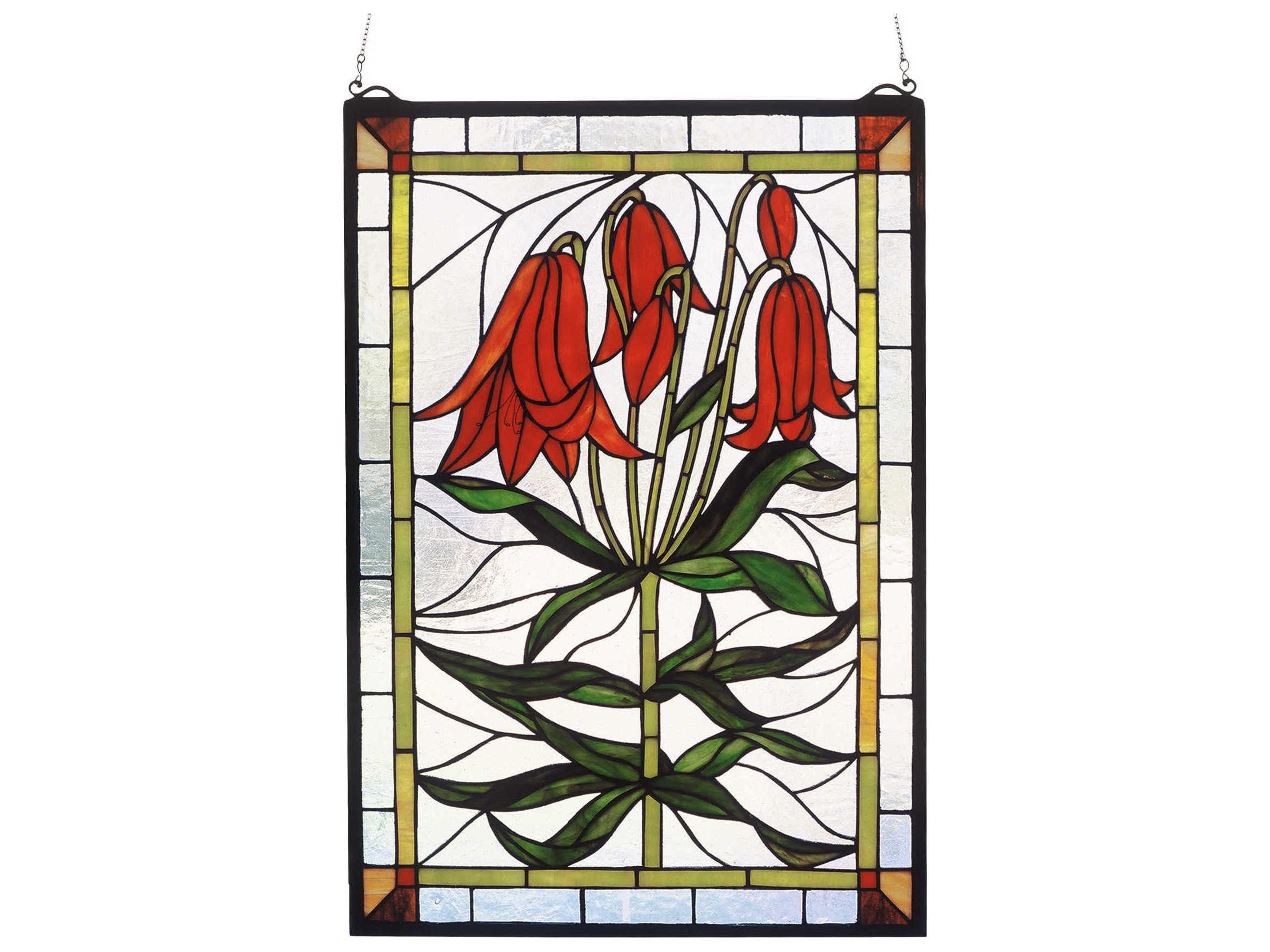 Meyda Trumpet Lily Stained Glass Window