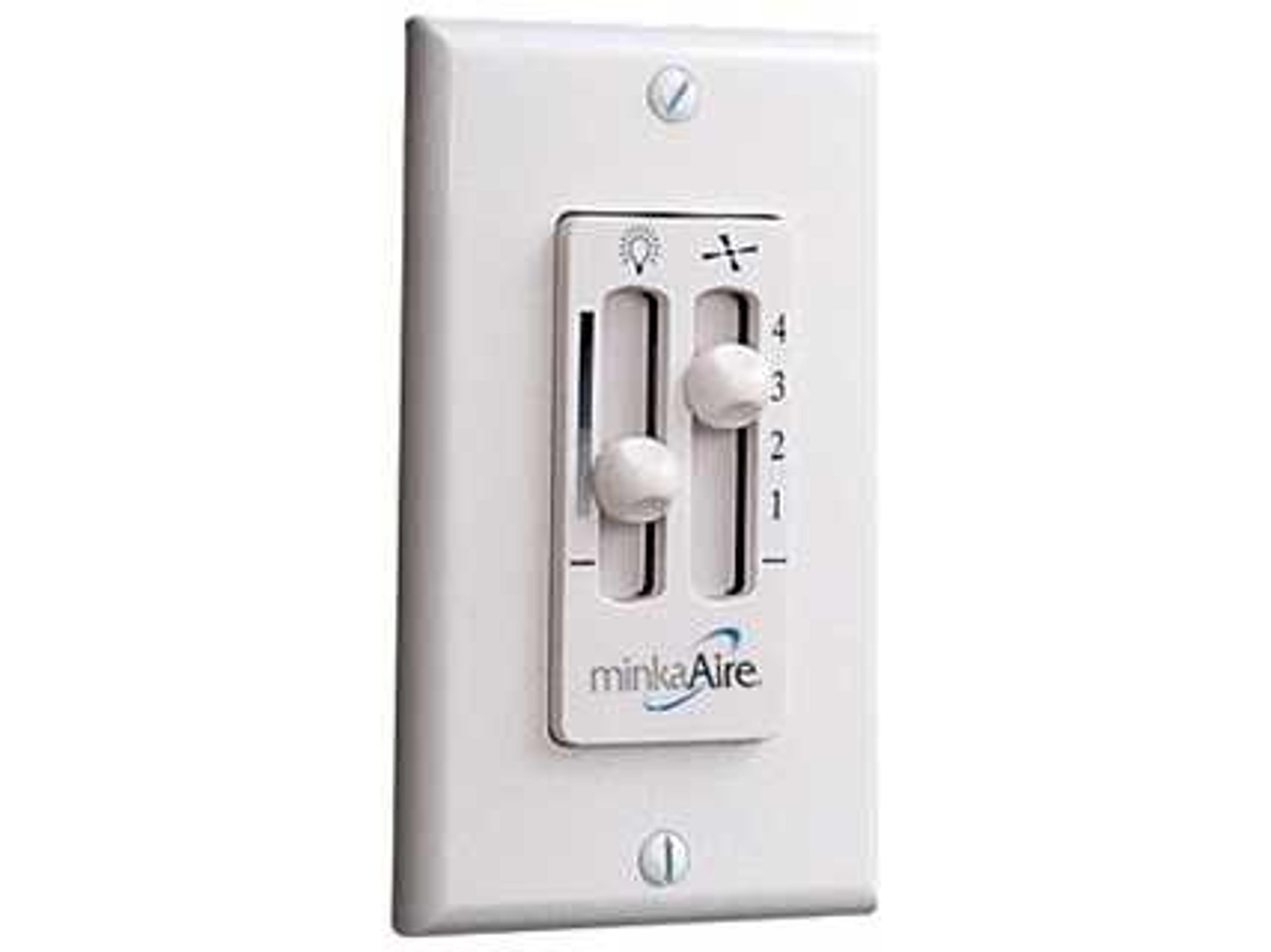 Minka-Aire Wall Mounted Single Fan with Light Slide Control