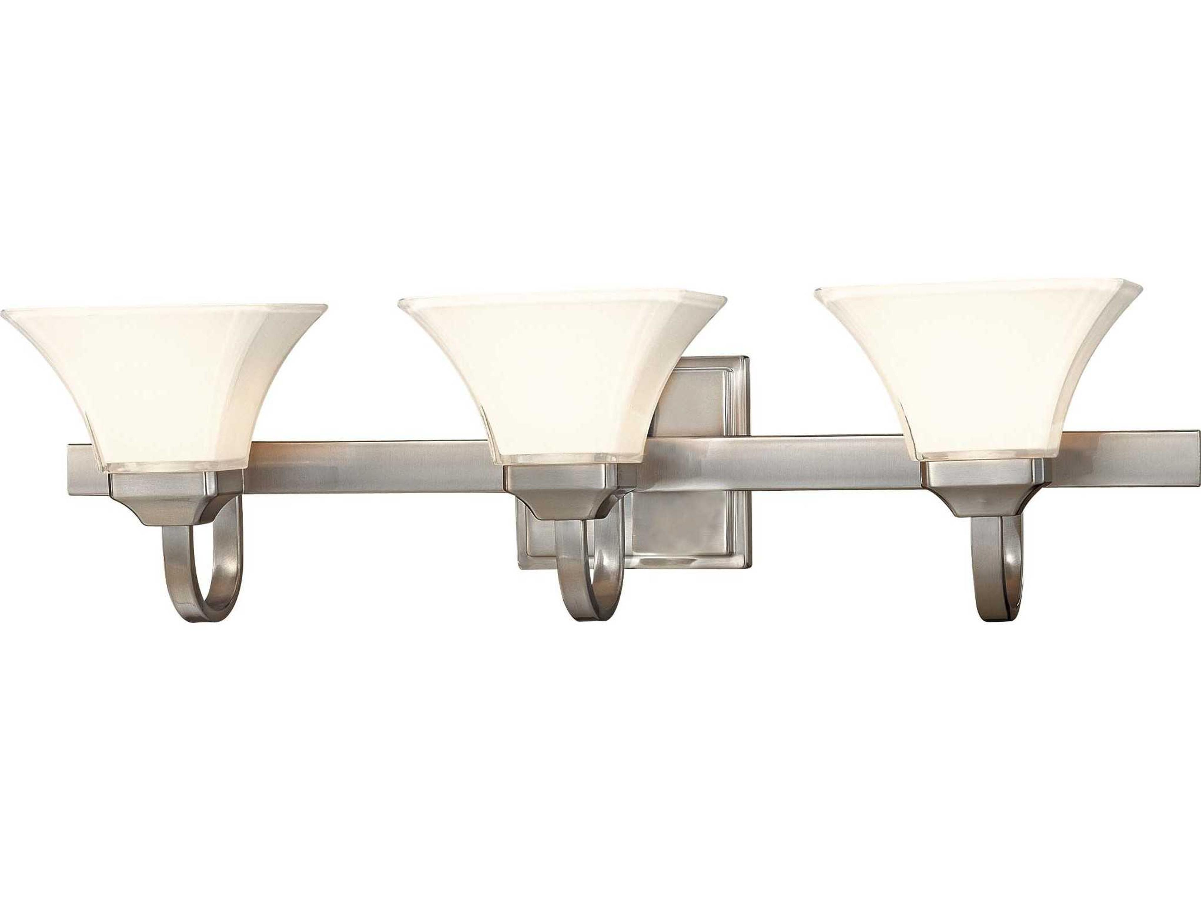 Minka Lavery Agilis Brushed Nickel Glass Vanity Light