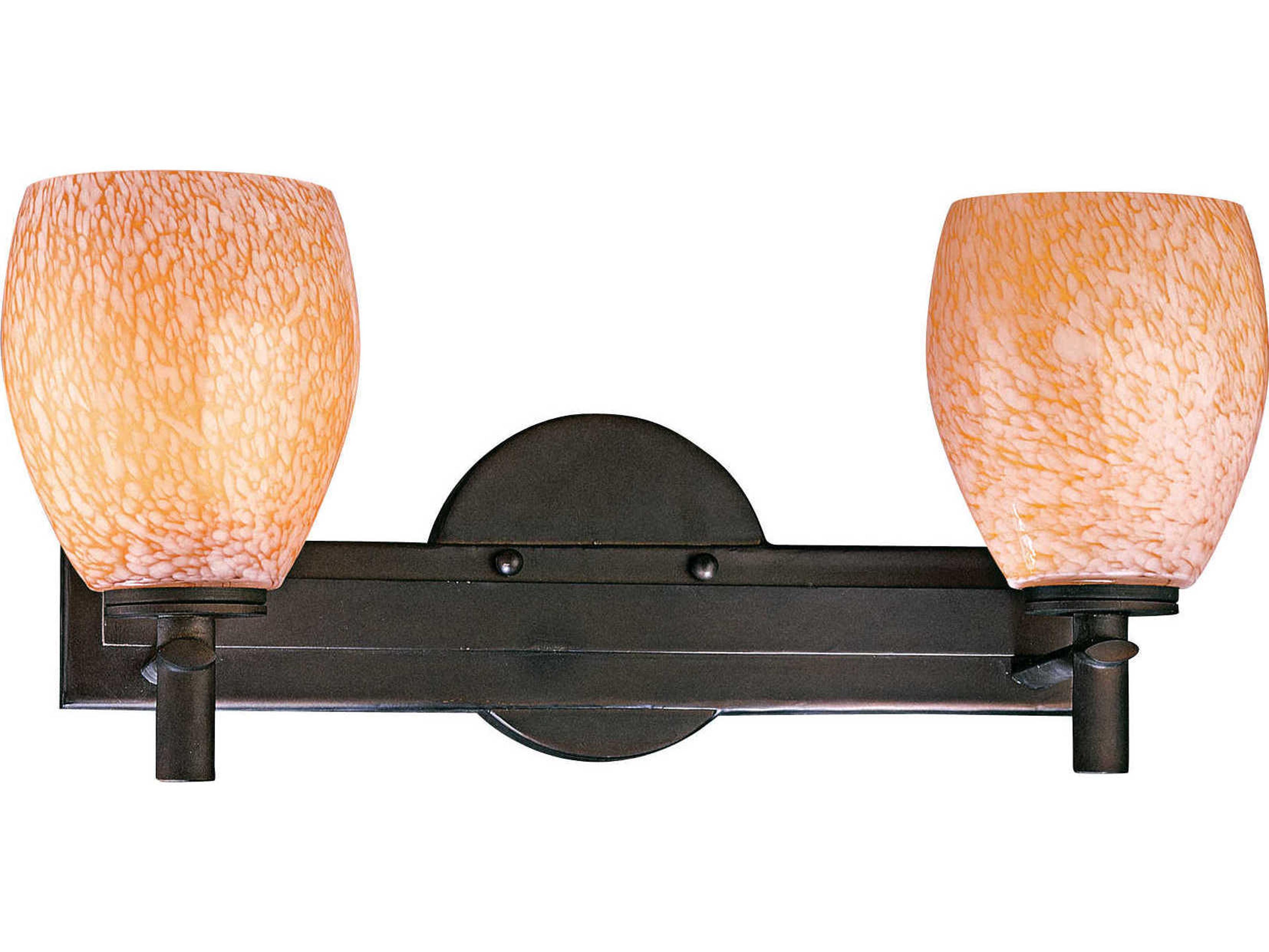 Minka Lavery Art Glass Bath 2-Light Bronze LED Vanity Light