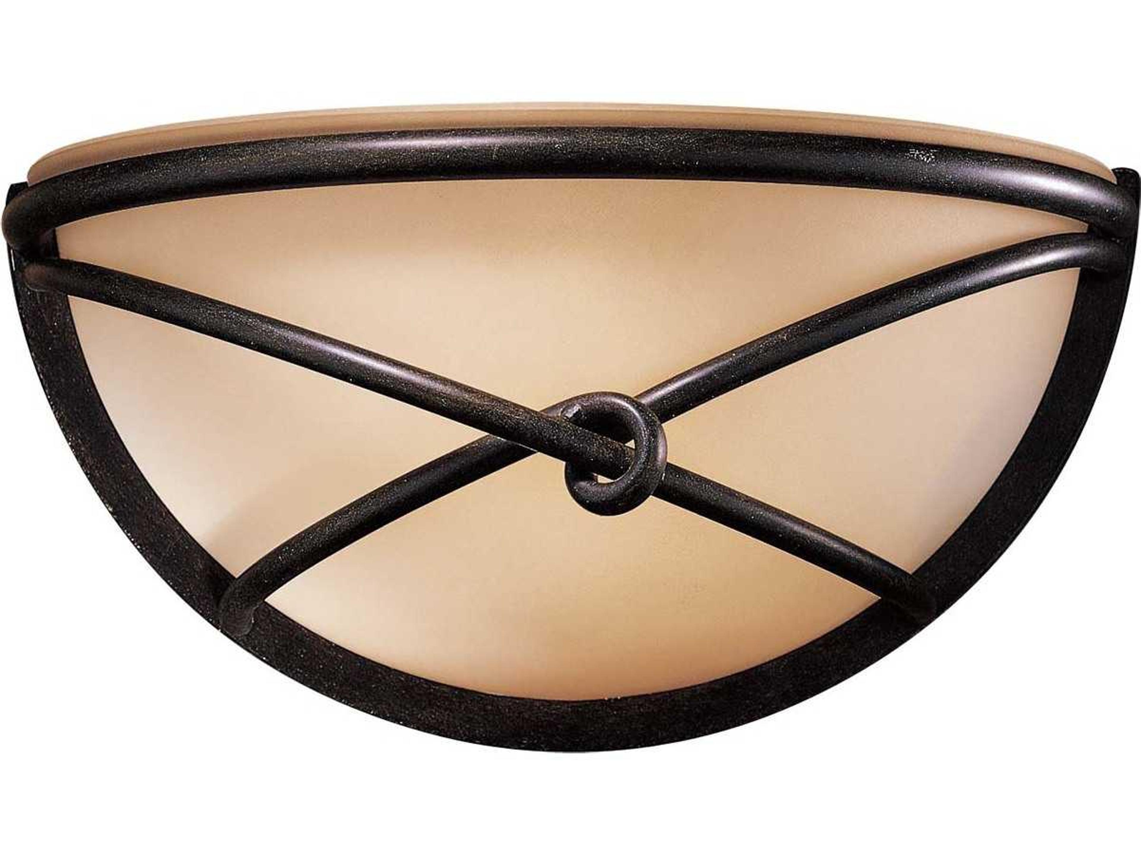 Minka Lavery Aspen Ii 1-Light Bronze Glass Wall Sconce