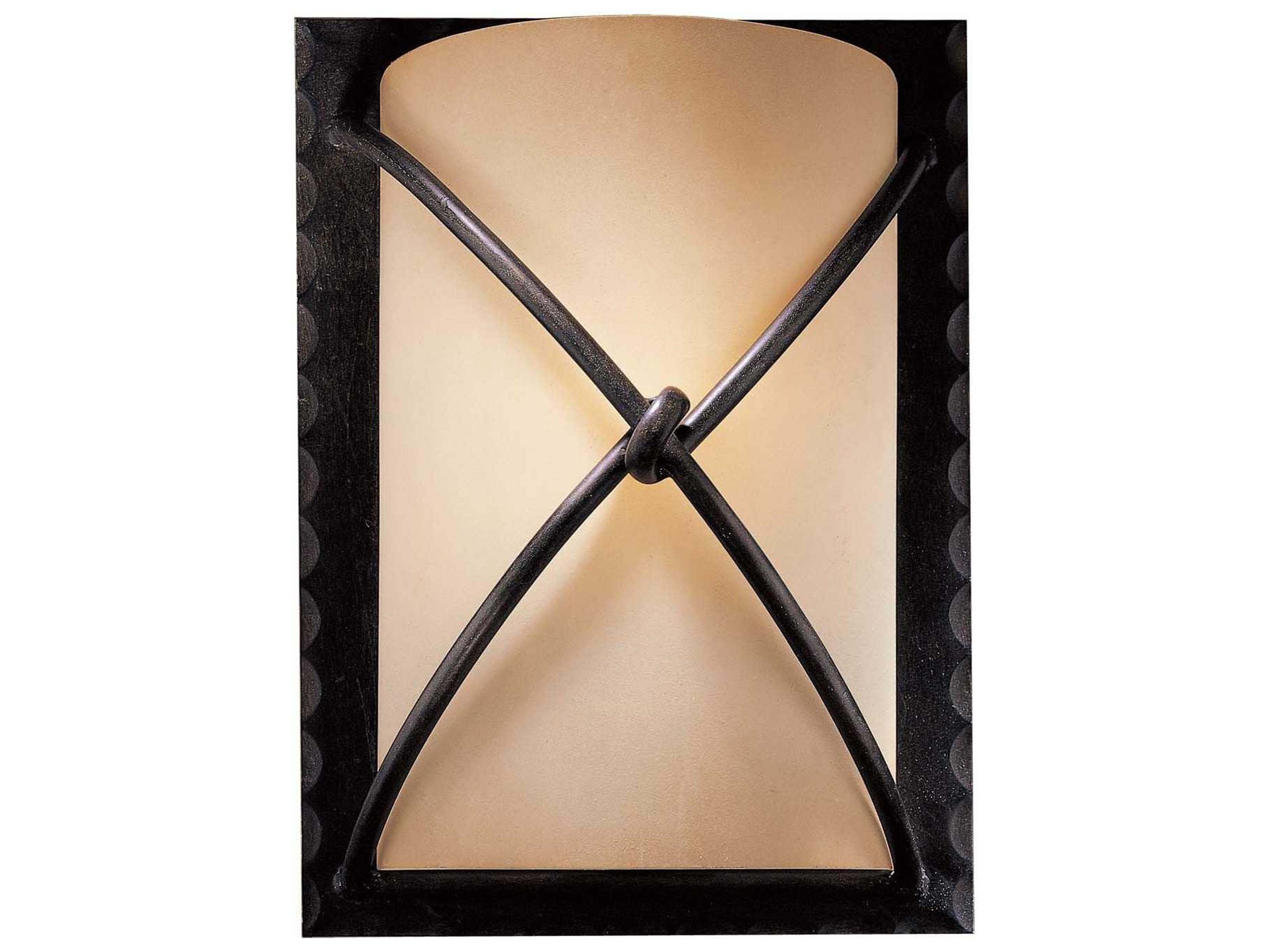 Minka Lavery Aspen Ii 1-Light Bronze Glass Wall Sconce