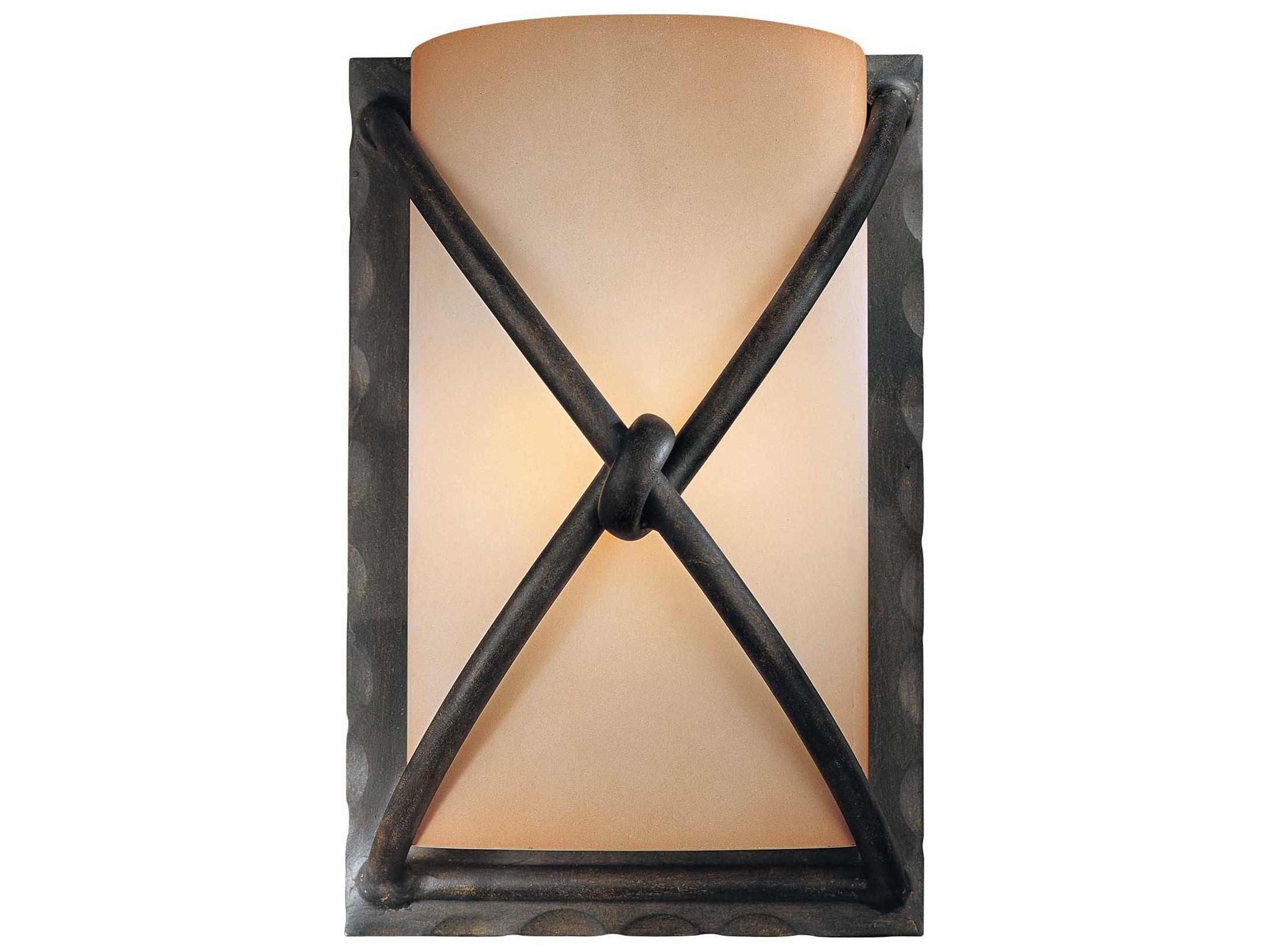 Minka Lavery Aspen Ii 1-Light Bronze Glass Wall Sconce
