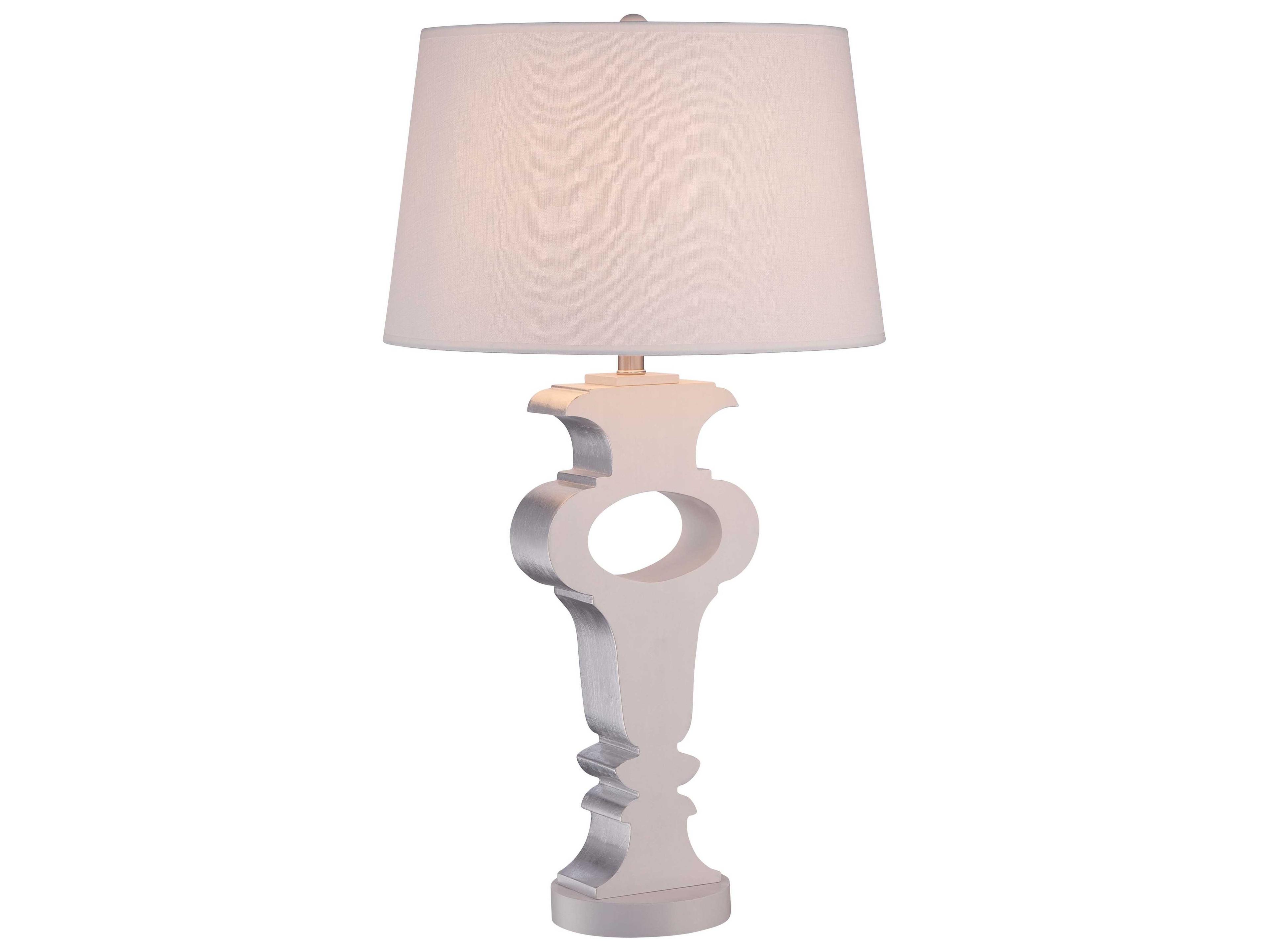 Minka Lavery Cream with Silver Leaf HightLights Buffet Lamp