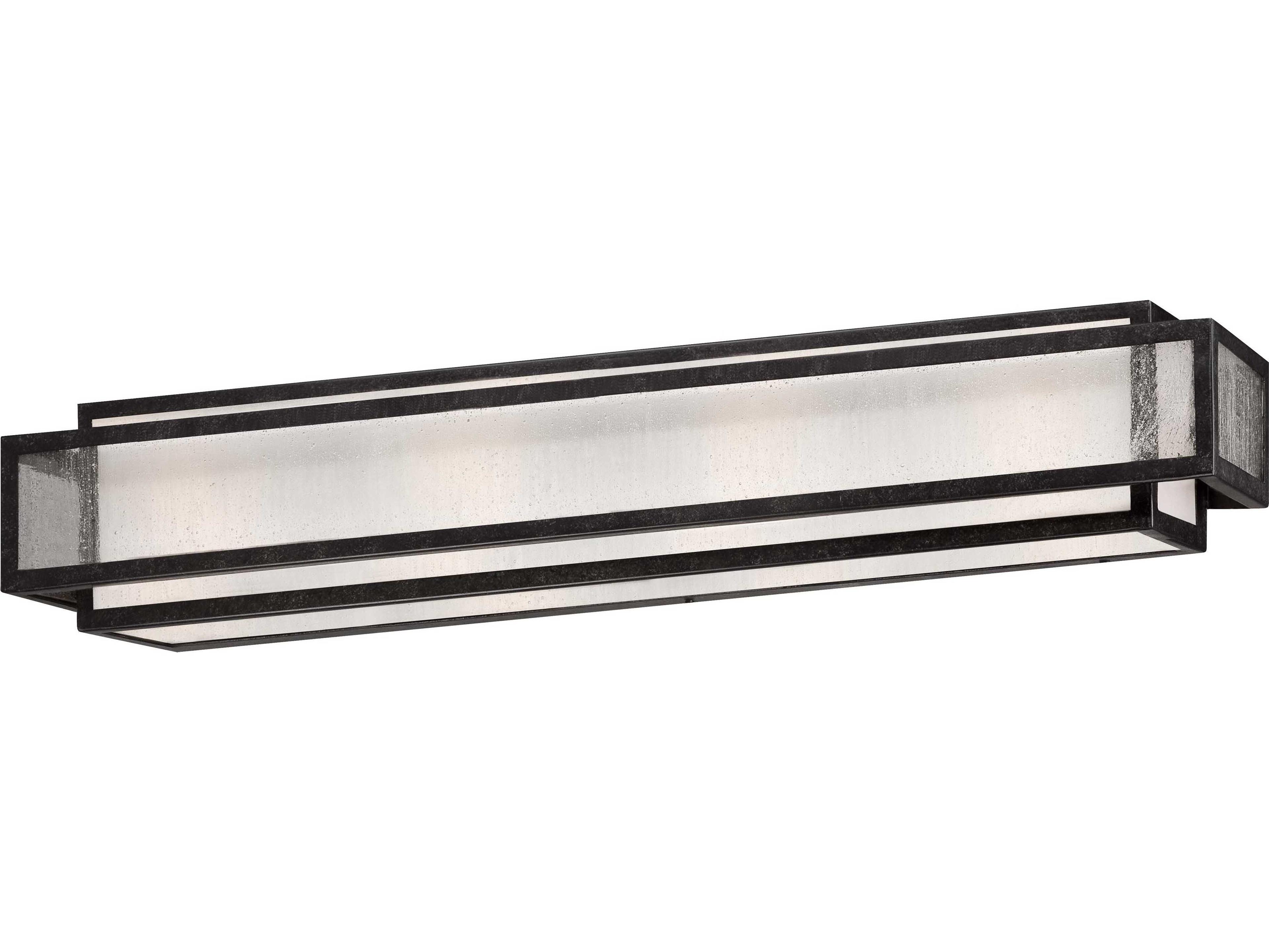 Minka Lavery Camden Square Aged Charcoal Black Glass Vanity Light