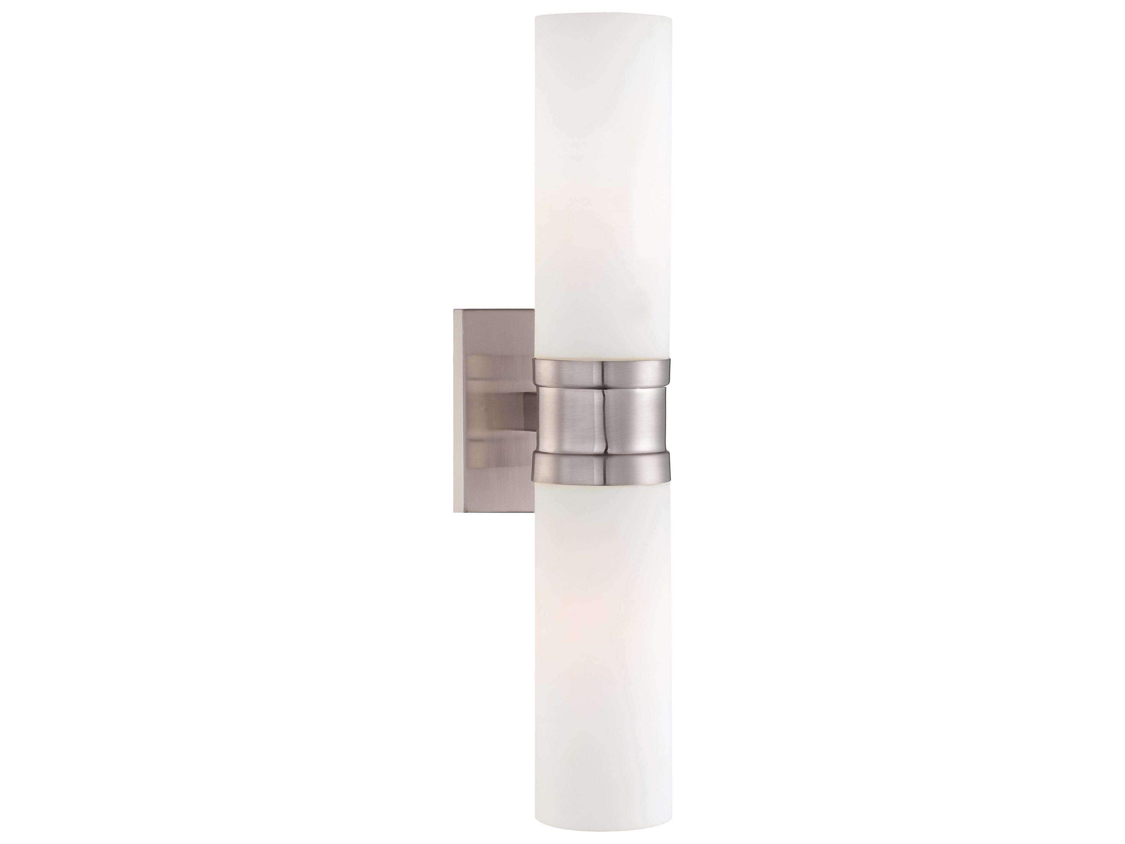 Minka Lavery Compositions Brushed Nickel Glass Wall Sconce