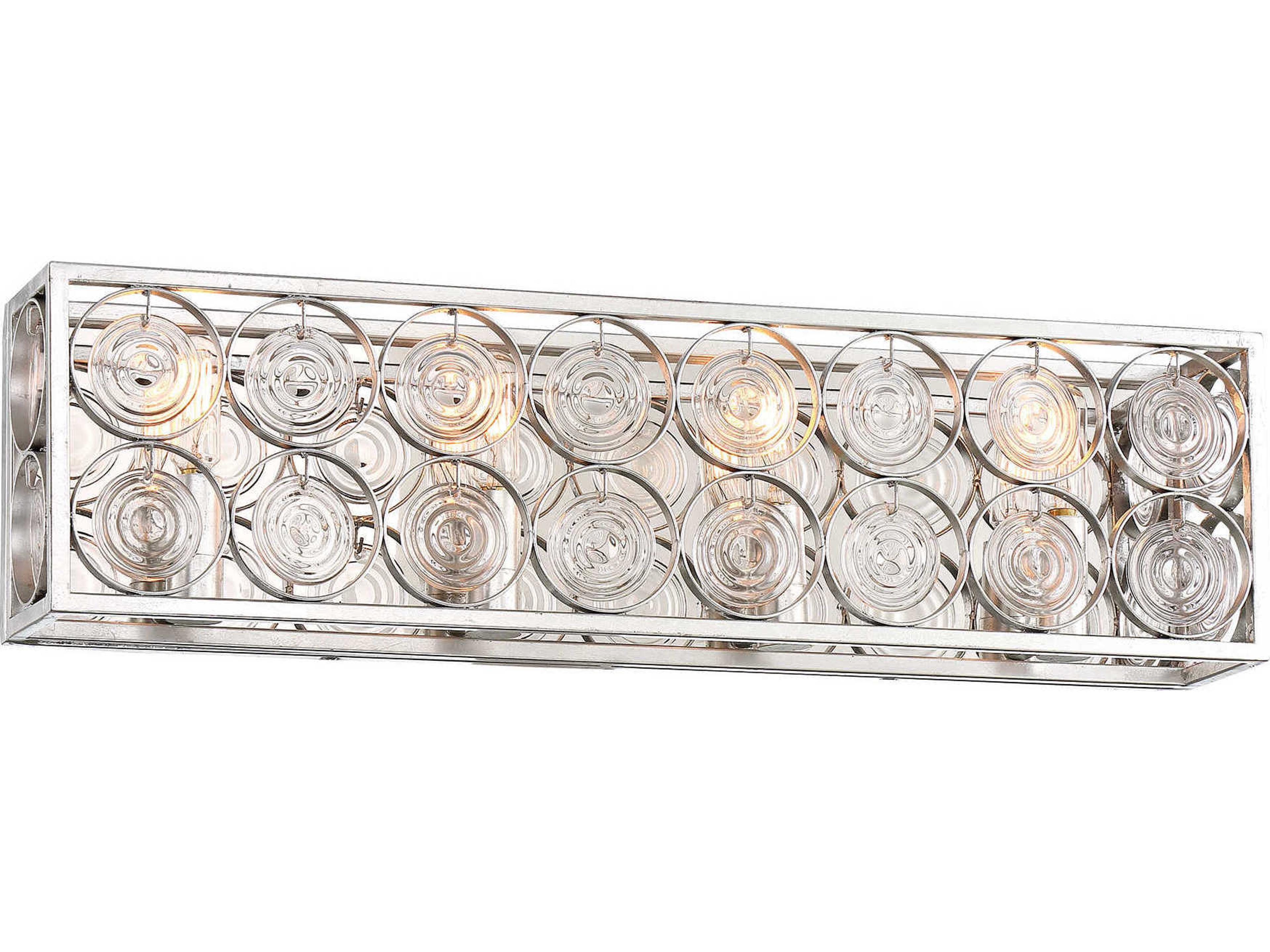 Minka Lavery Culture Chic 4-Light Catalina Silver Glass Vanity Light