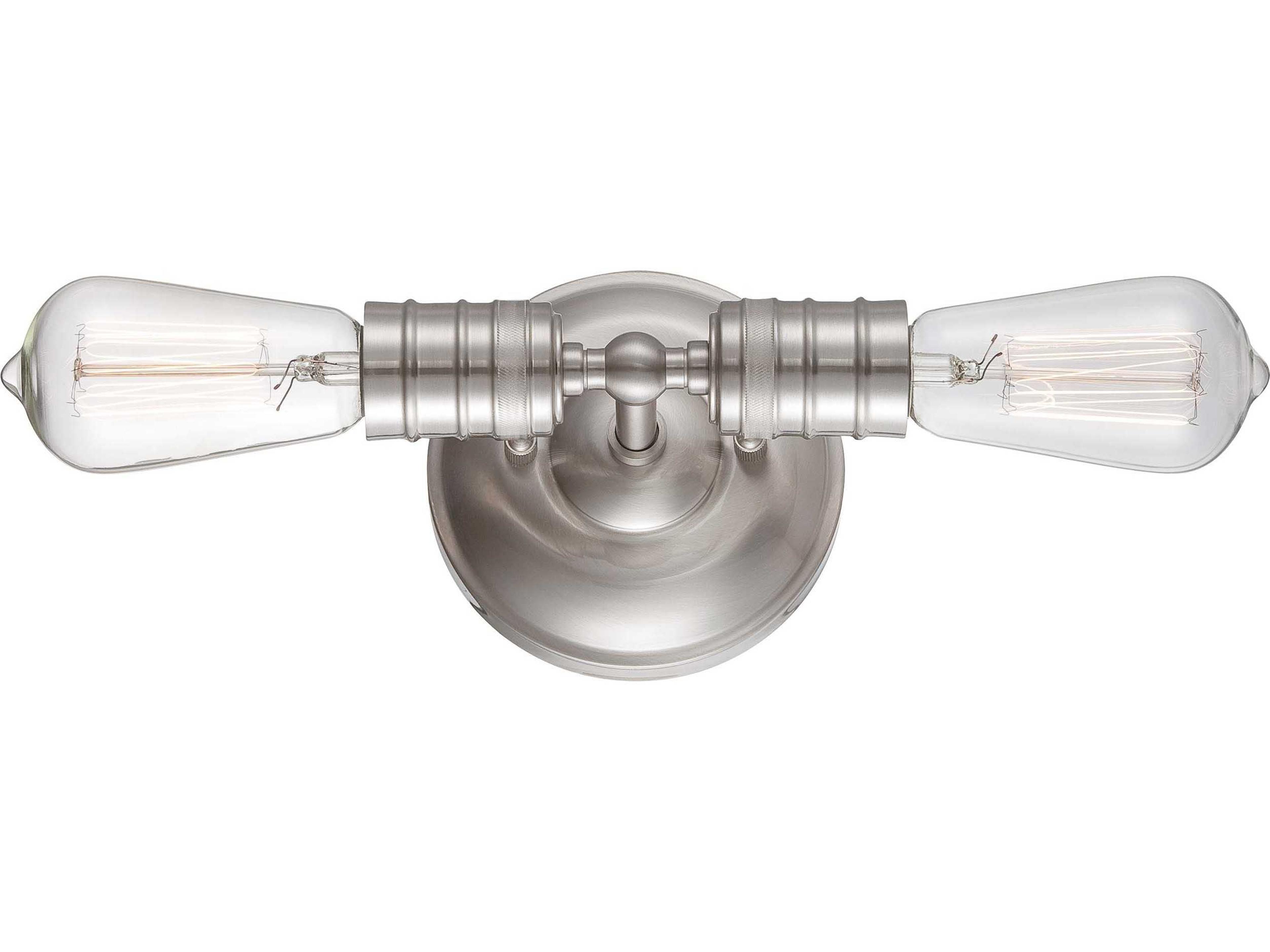 Minka Lavery Downtown Edison 2-Light Brushed Nickel Wall Sconce