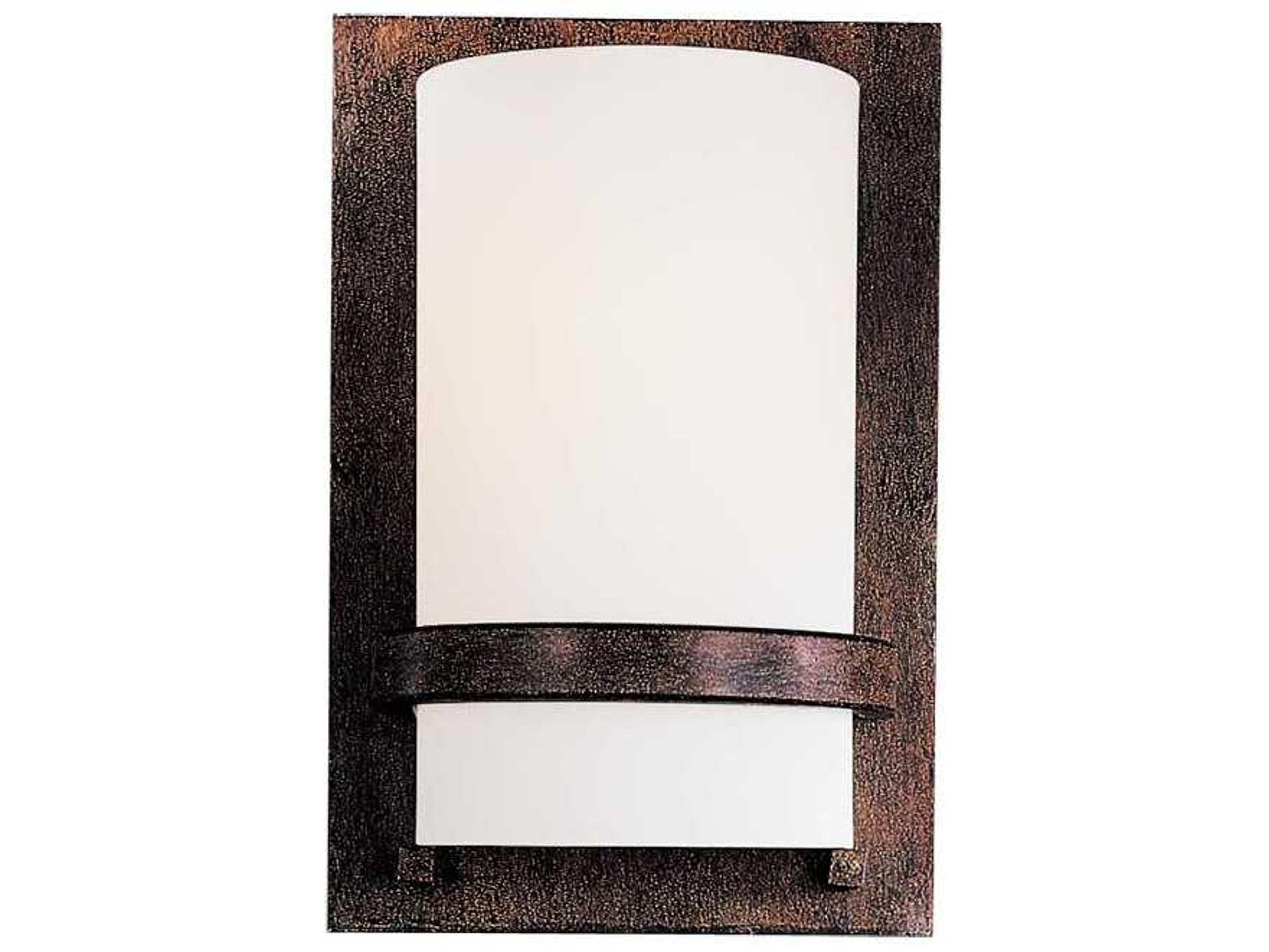 Minka Lavery Fieldale Lodge Iron Oxide Black Glass Wall Sconce
