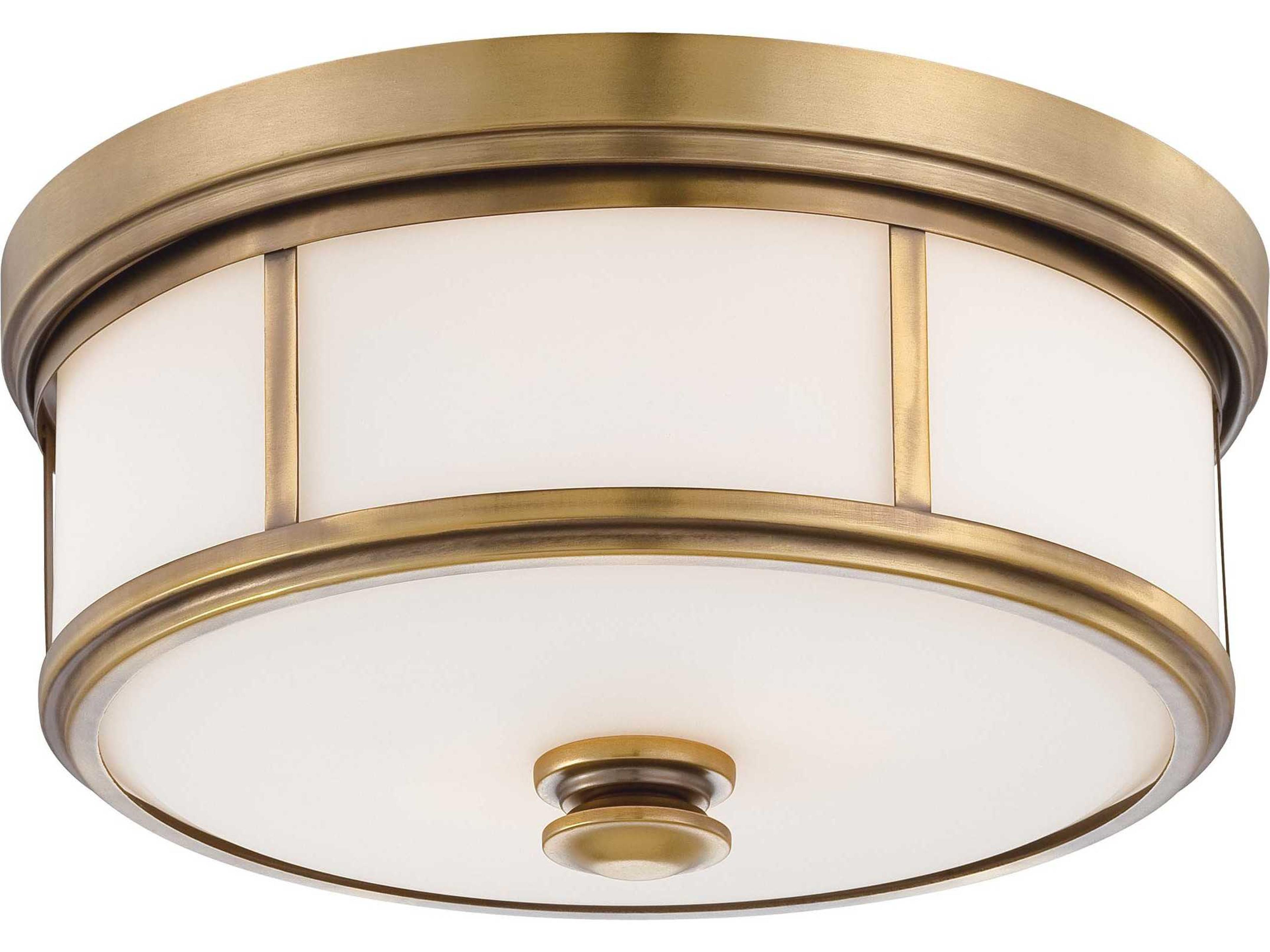 Minka Lavery Harbour Point Liberty Gold Glass Dome Drum Flush Mount