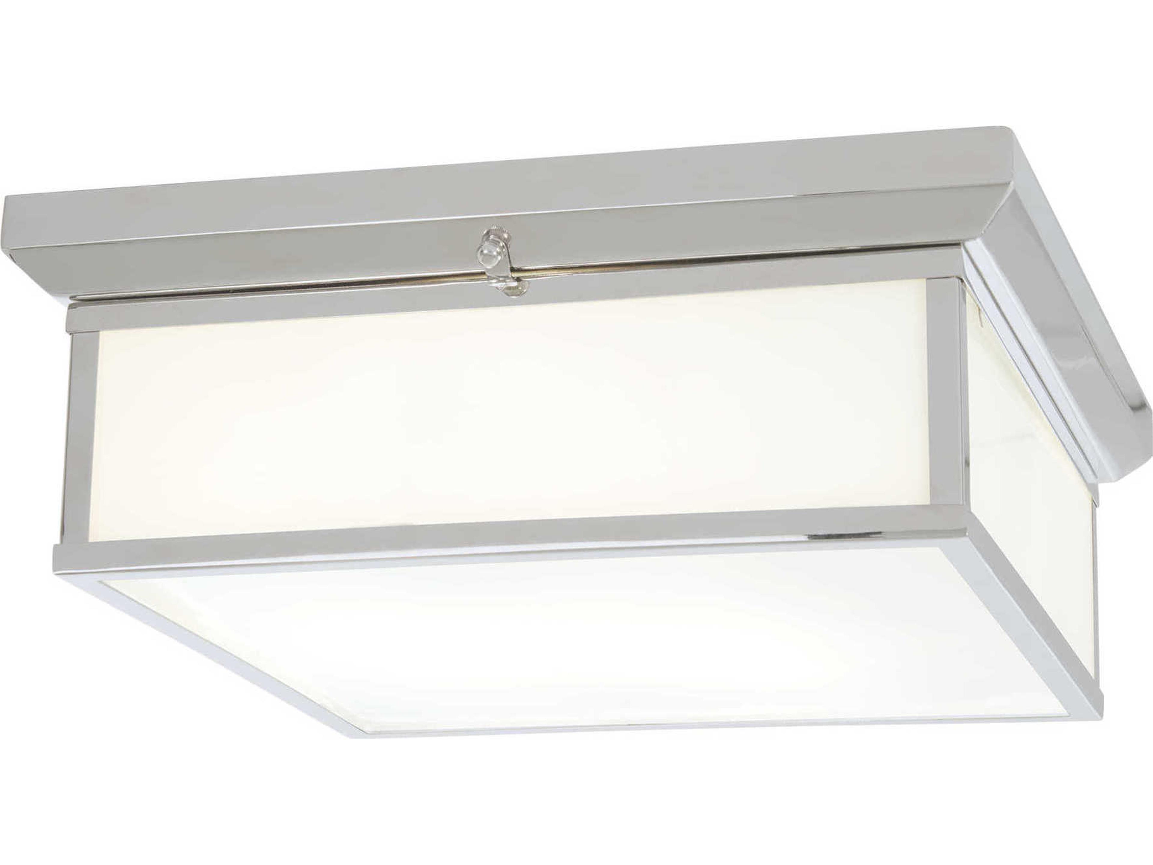 Minka Lavery Mount 1-Light Chrome Glass LED Geometric Flush