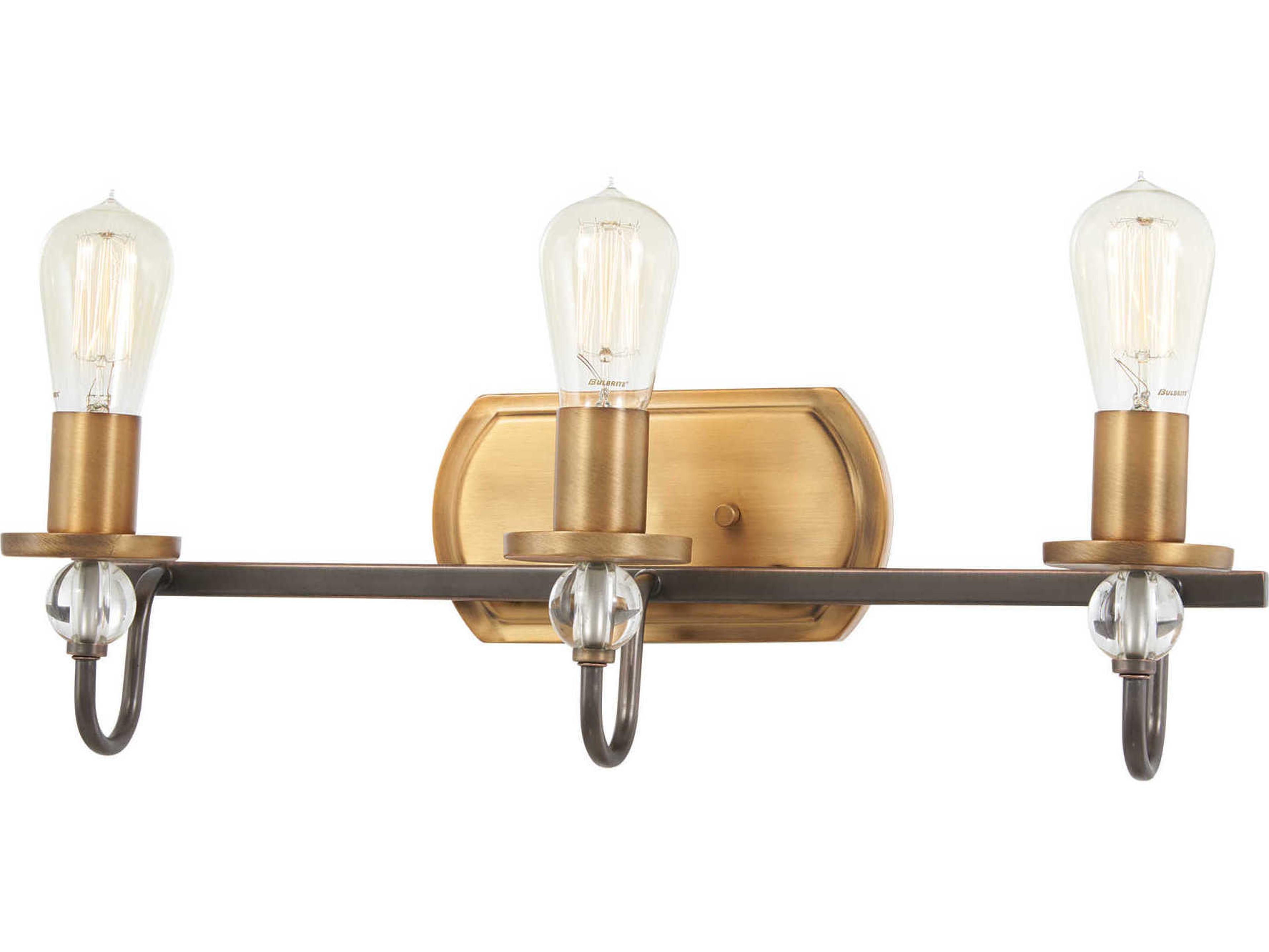 Minka Lavery Safra 3-Light Harvard Court Bronze Natural Vanity Light