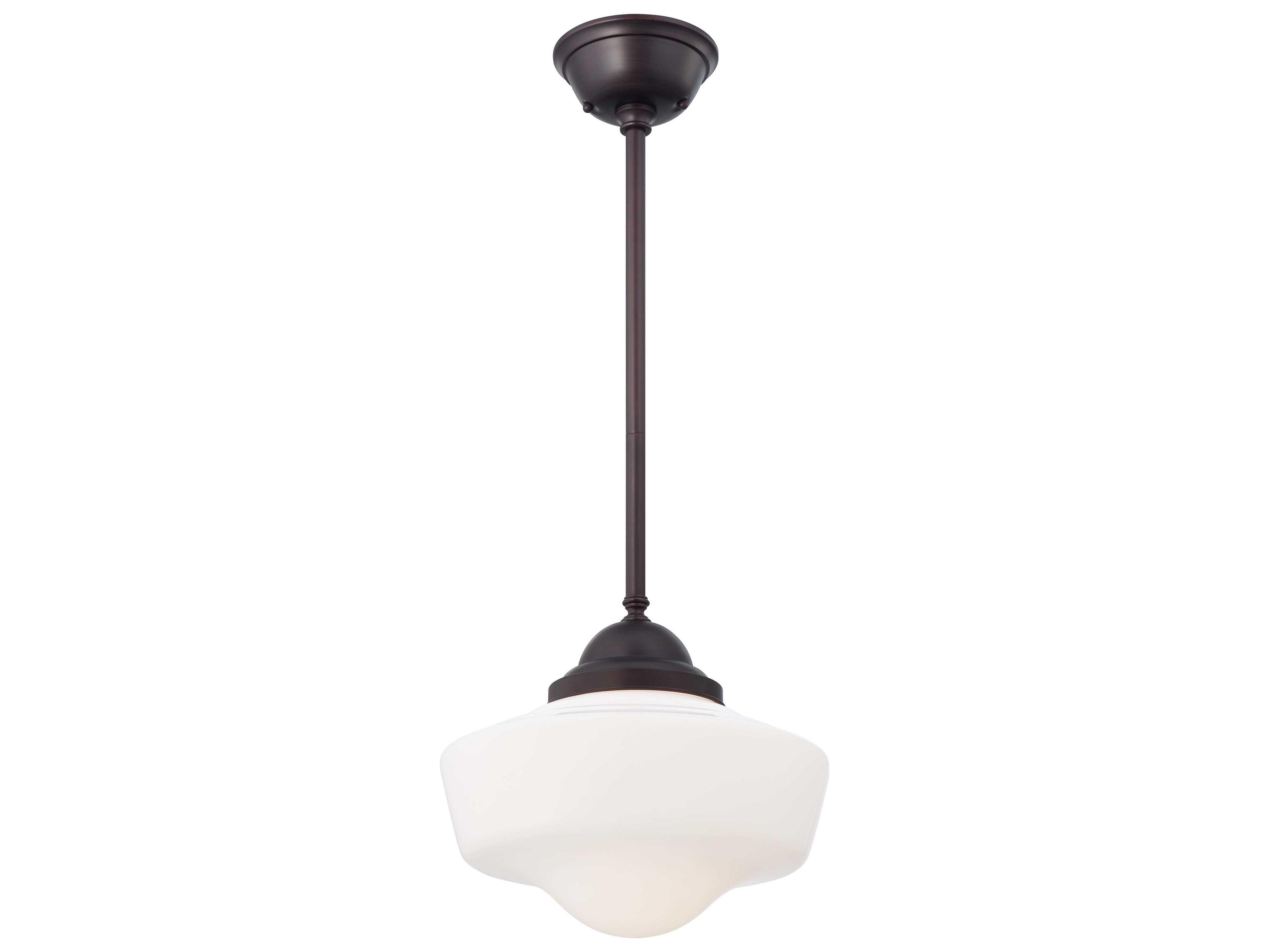 Minka Lavery Schoolhouse 1-Light Brushed Bronze Dome Linear Pendant