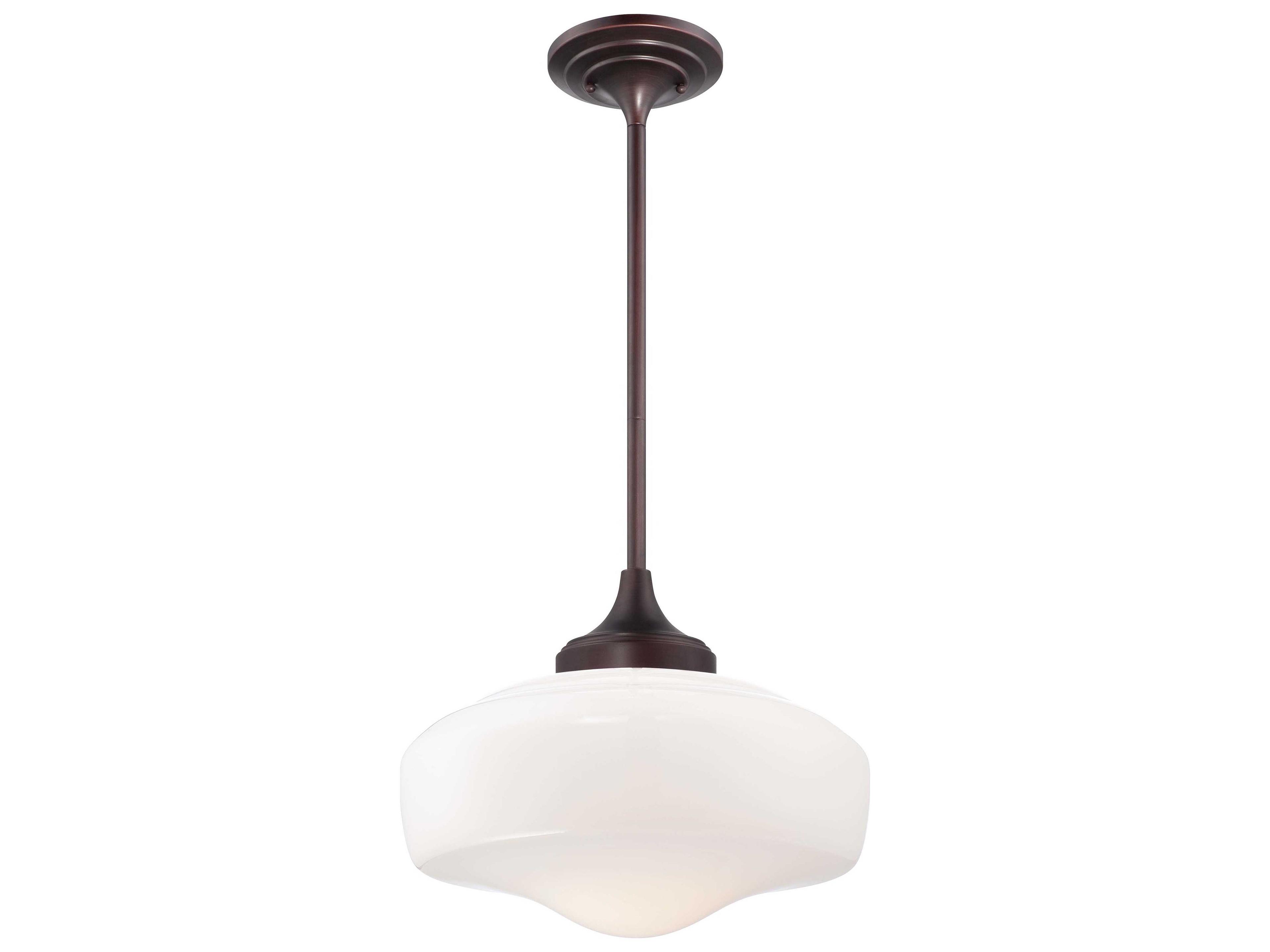 Minka Lavery Schoolhouse 1-Light Brushed Bronze Linear Pendant